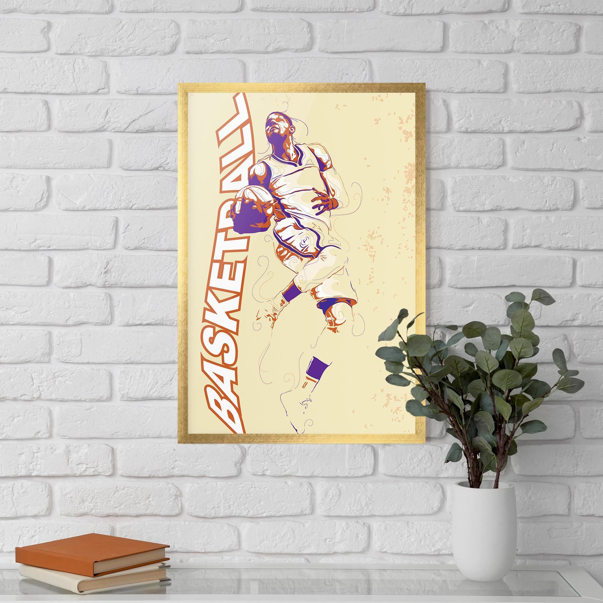 Poster Înrămat Basketball Cream mockup 5