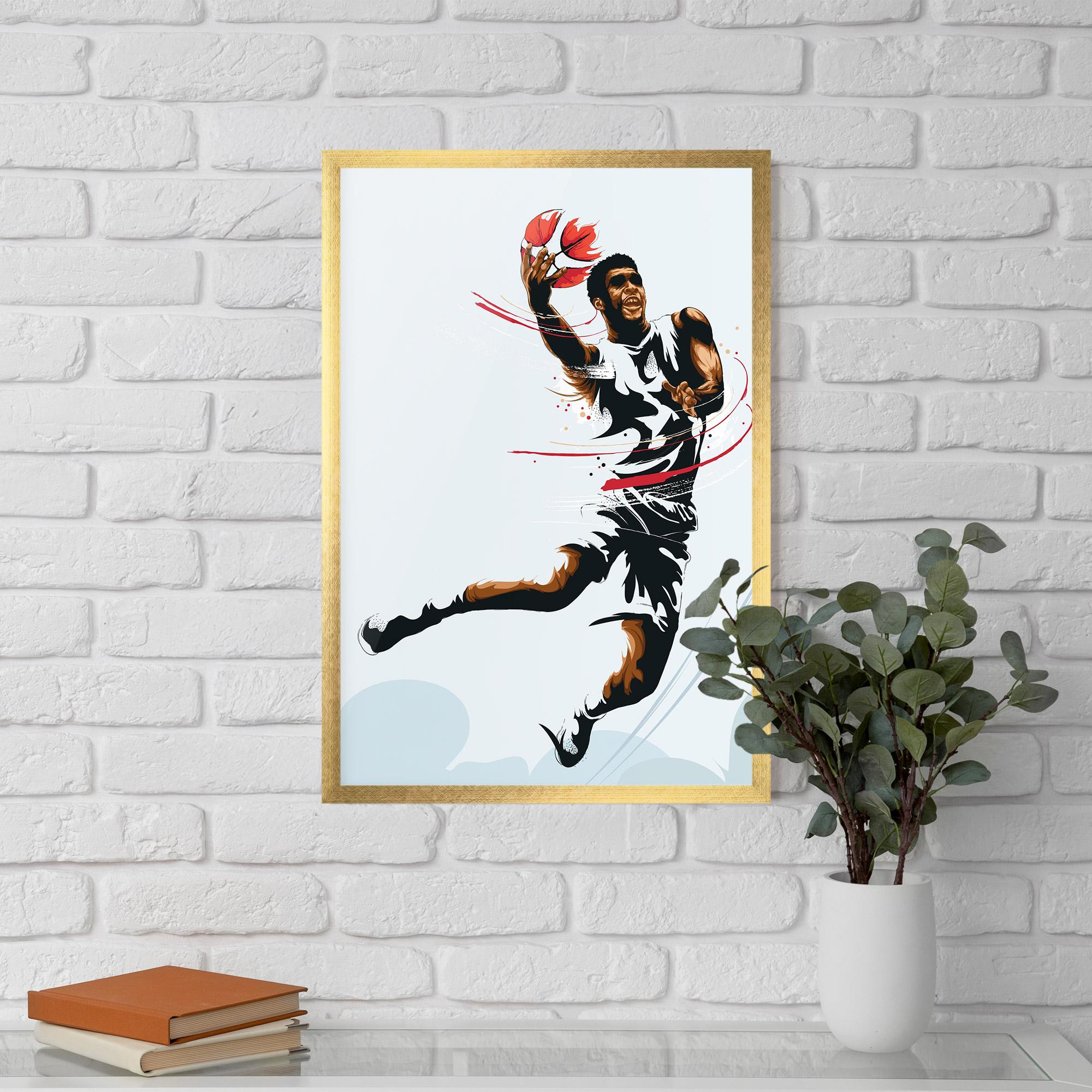Poster Înrămat Basketball Shot mockup 5