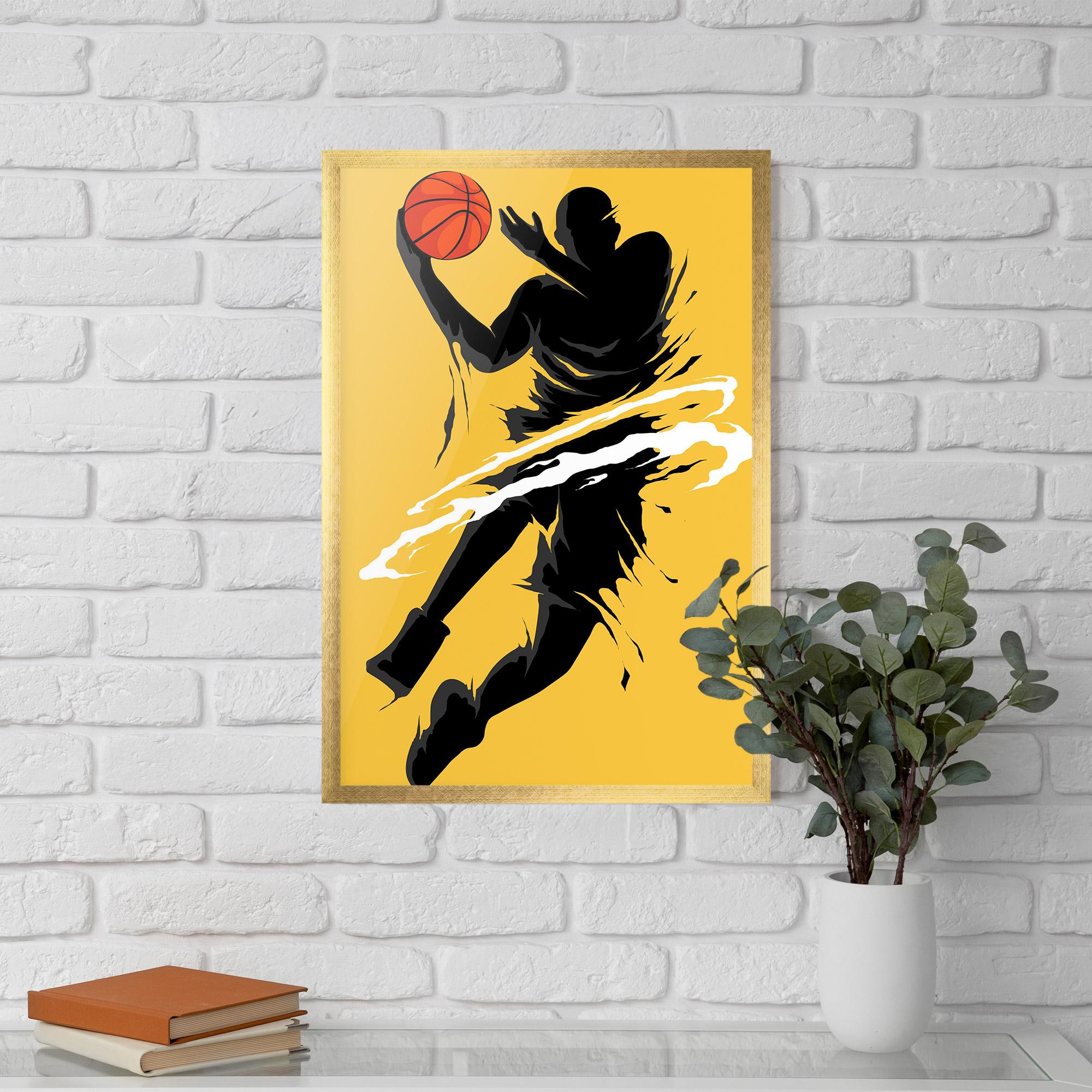 Poster Înrămat Basketball Smoke mockup 5