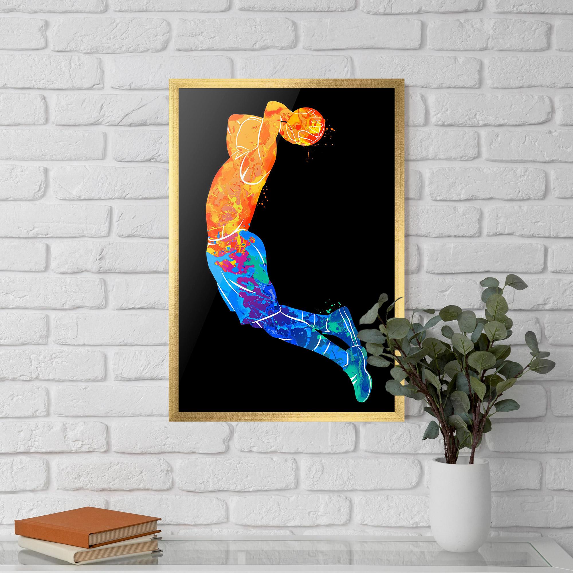 Poster Înrămat Blue Orange Basket mockup 5