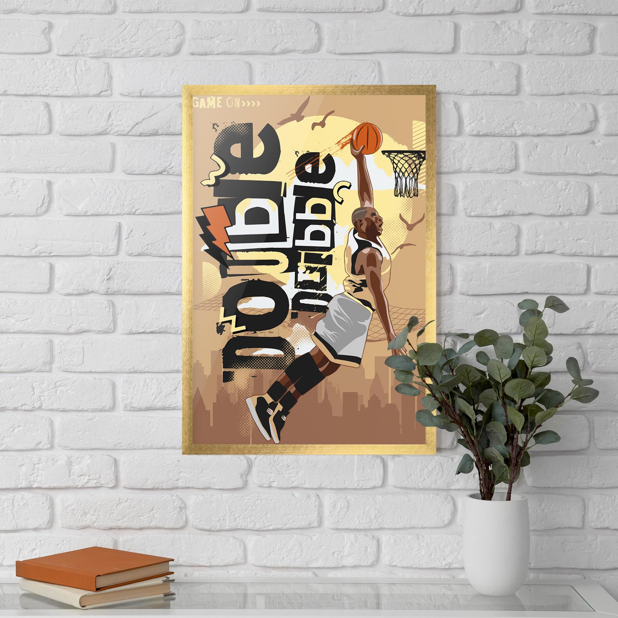 Poster Înrămat Double Dribble mockup 5