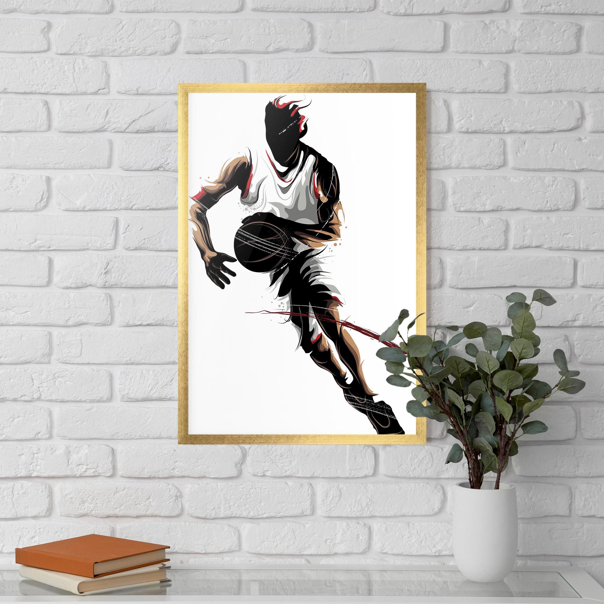 Poster Înrămat Dribbling Run mockup 5