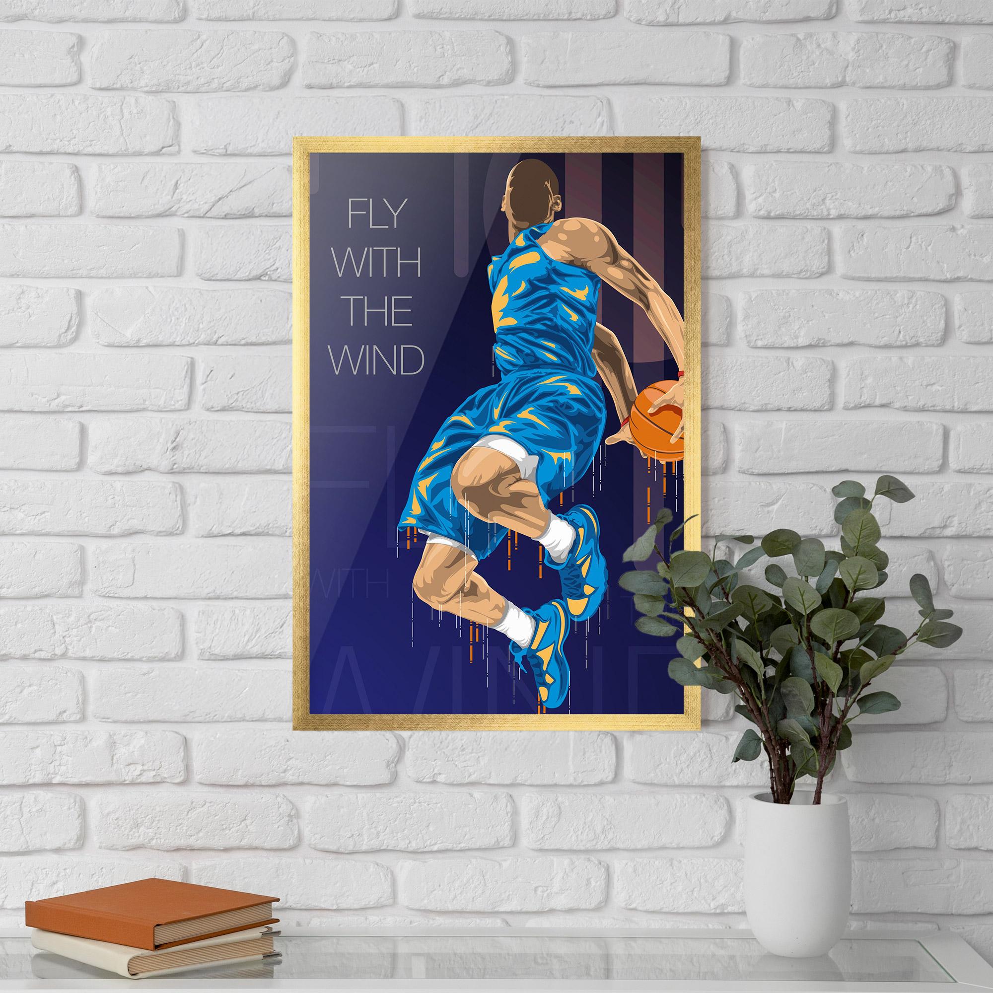 Poster Înrămat Fly With The Wind mockup 5