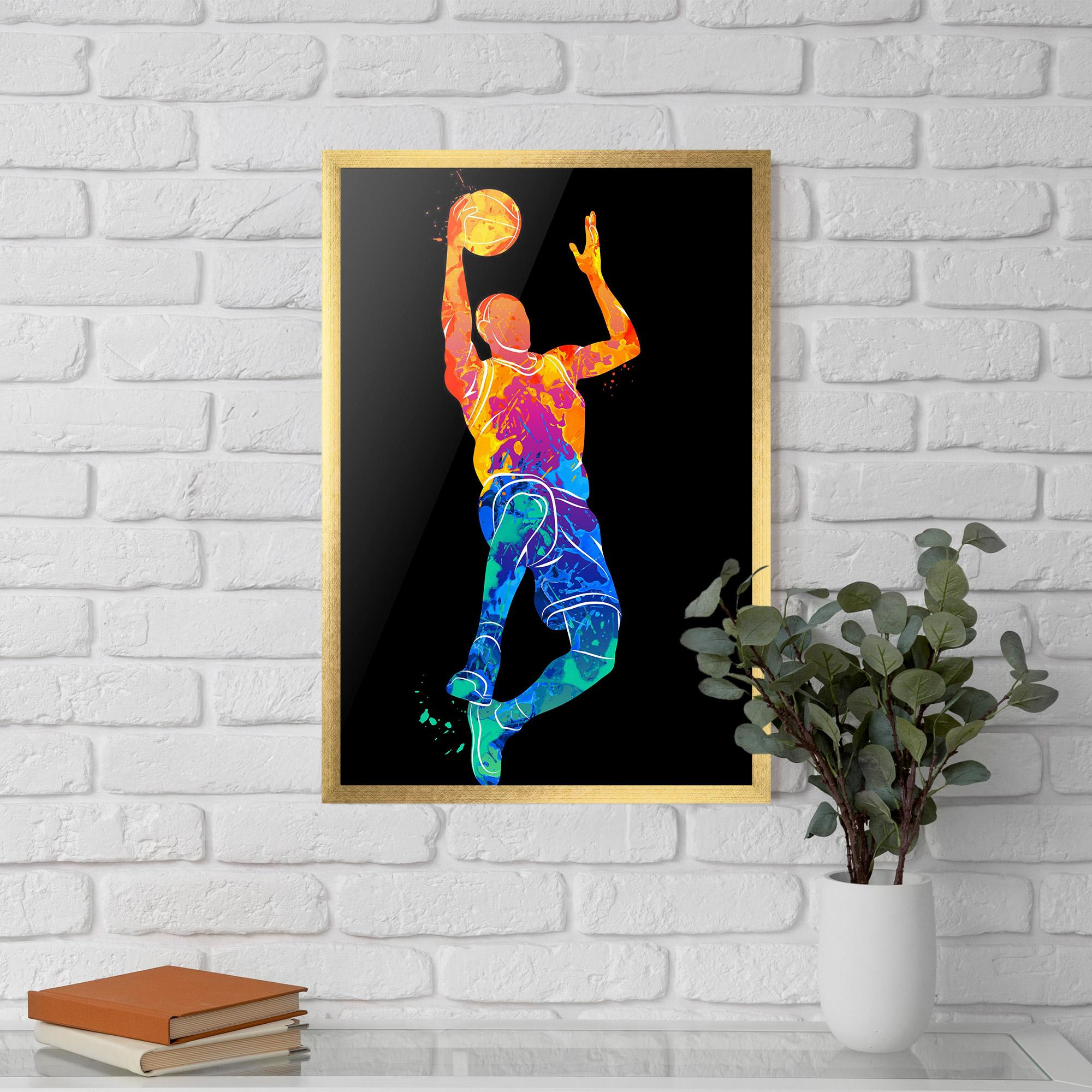 Poster Înrămat Orange Blue Basket mockup 5