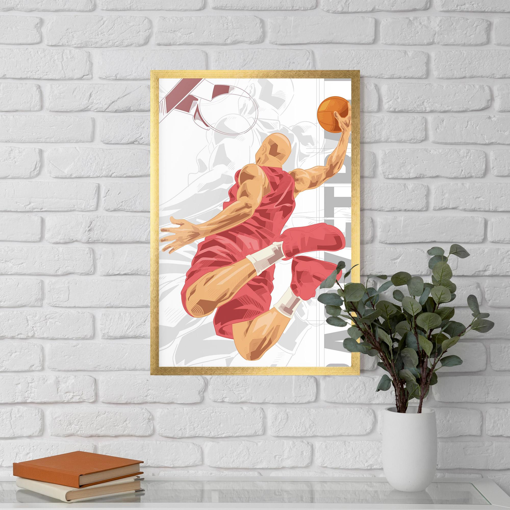 Poster Înrămat Pink Basketball mockup 5