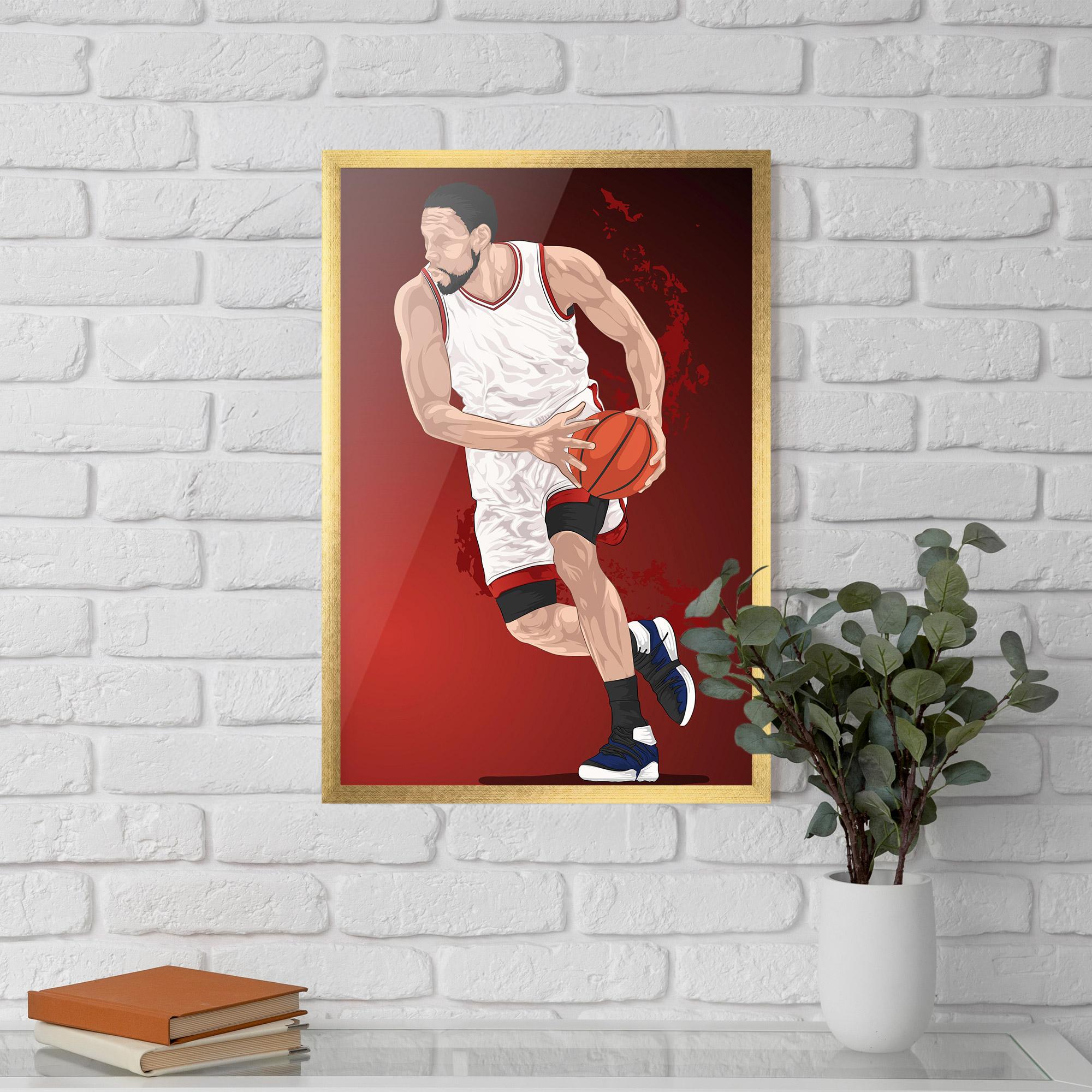 Poster Înrămat Red Fire Basket mockup 5