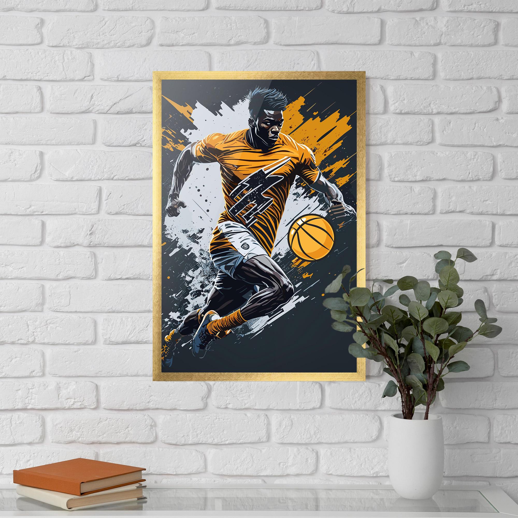 Poster Înrămat Yellow White Basket mockup 5