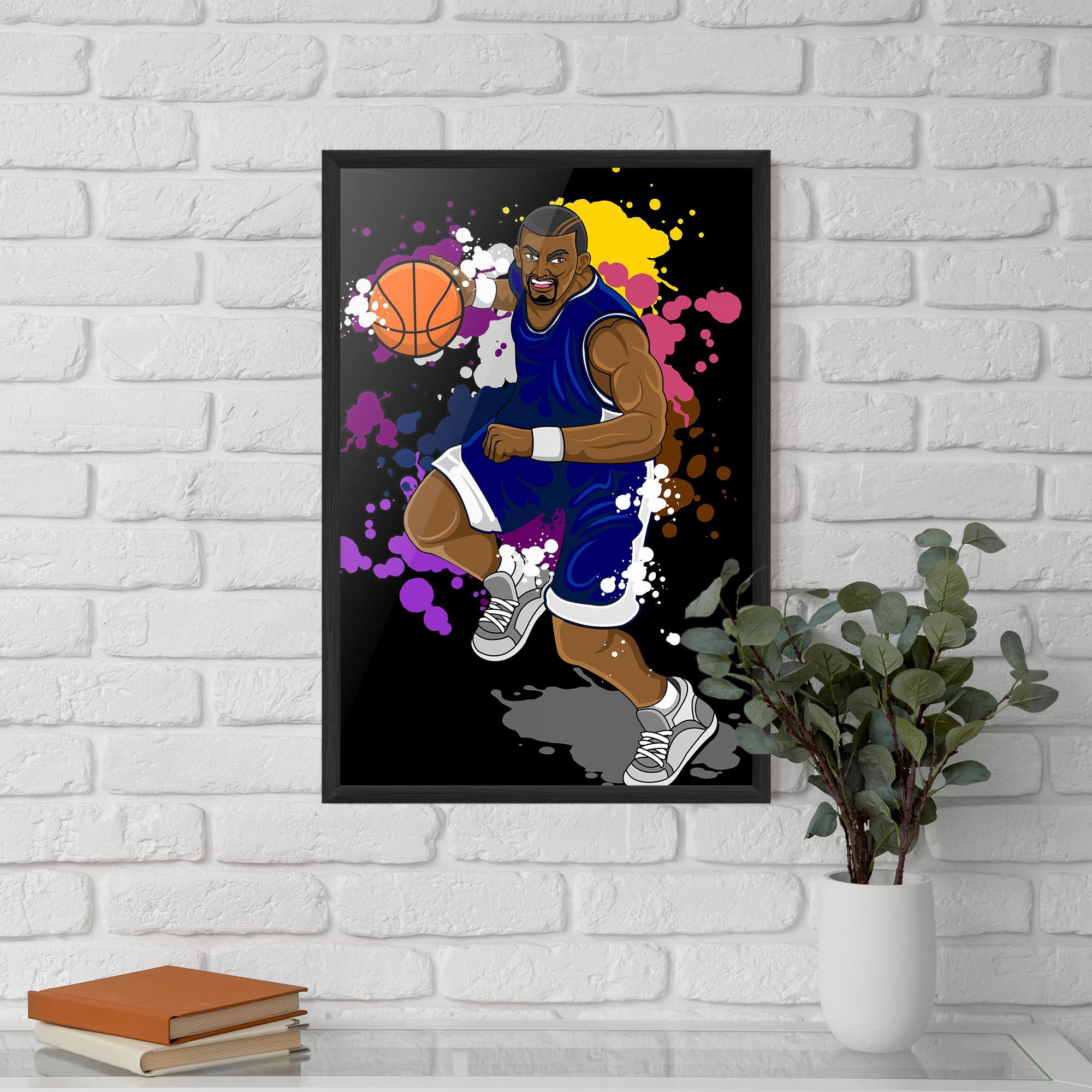 Poster Înrămat Basketball Character mockup 5