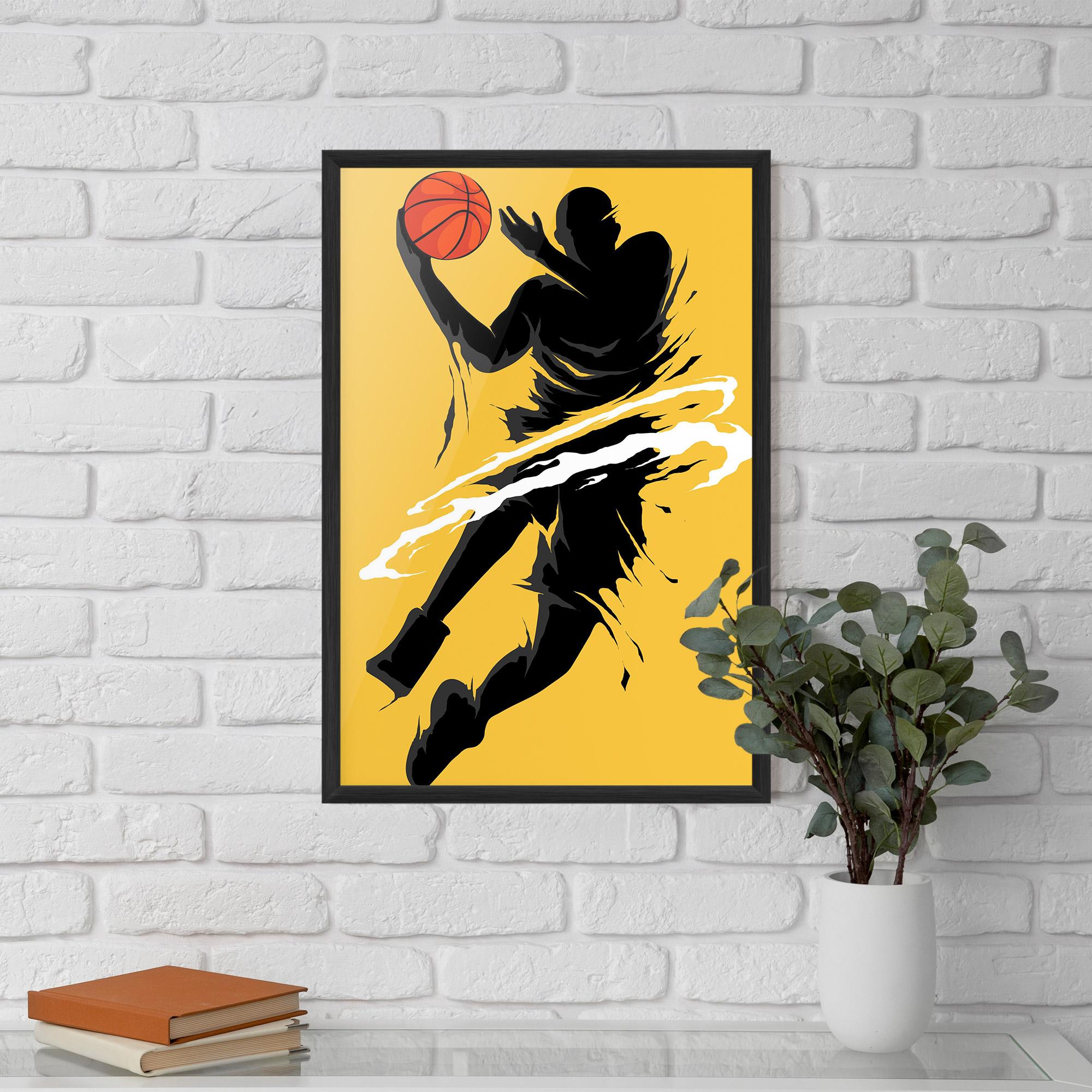 Poster Înrămat Basketball Smoke mockup 5