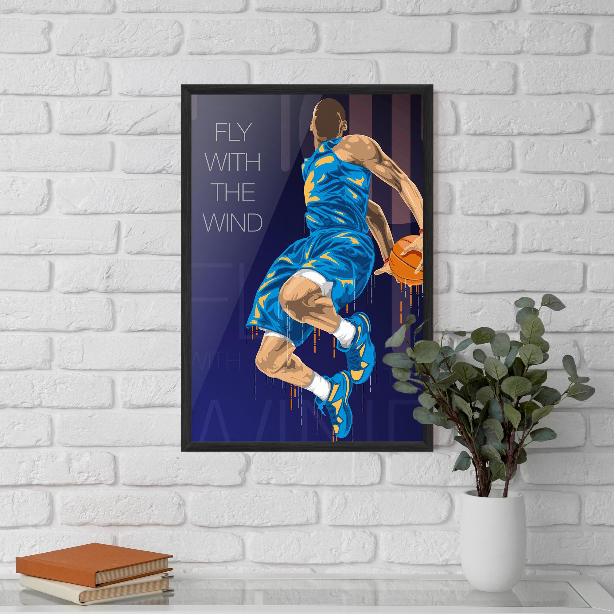 Poster Înrămat Fly With The Wind mockup 5