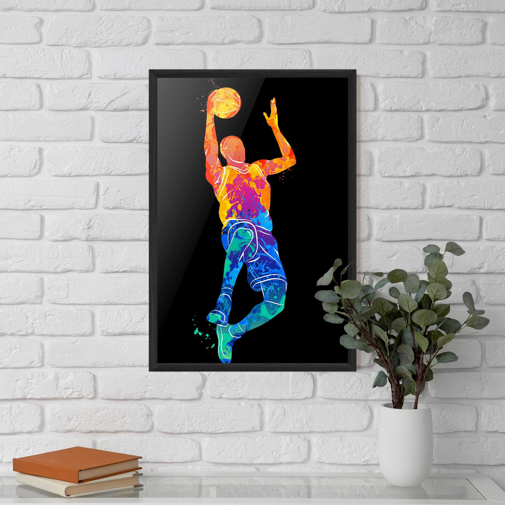 Poster Înrămat Orange Blue Basket mockup 5