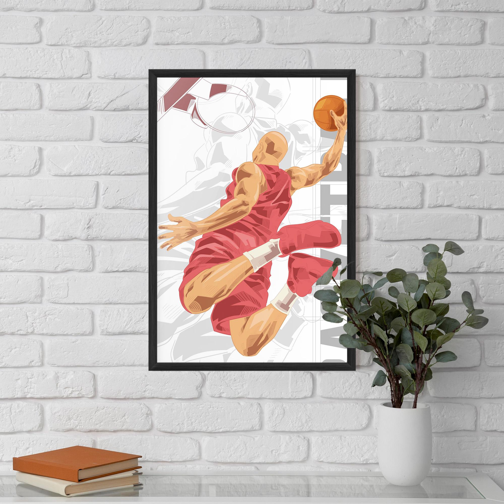Poster Înrămat Pink Basketball mockup 5