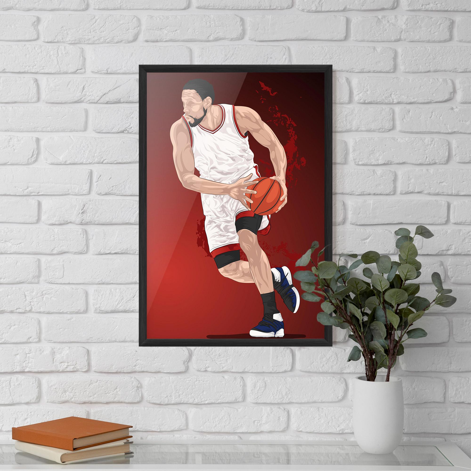 Poster Înrămat Red Fire Basket mockup 5
