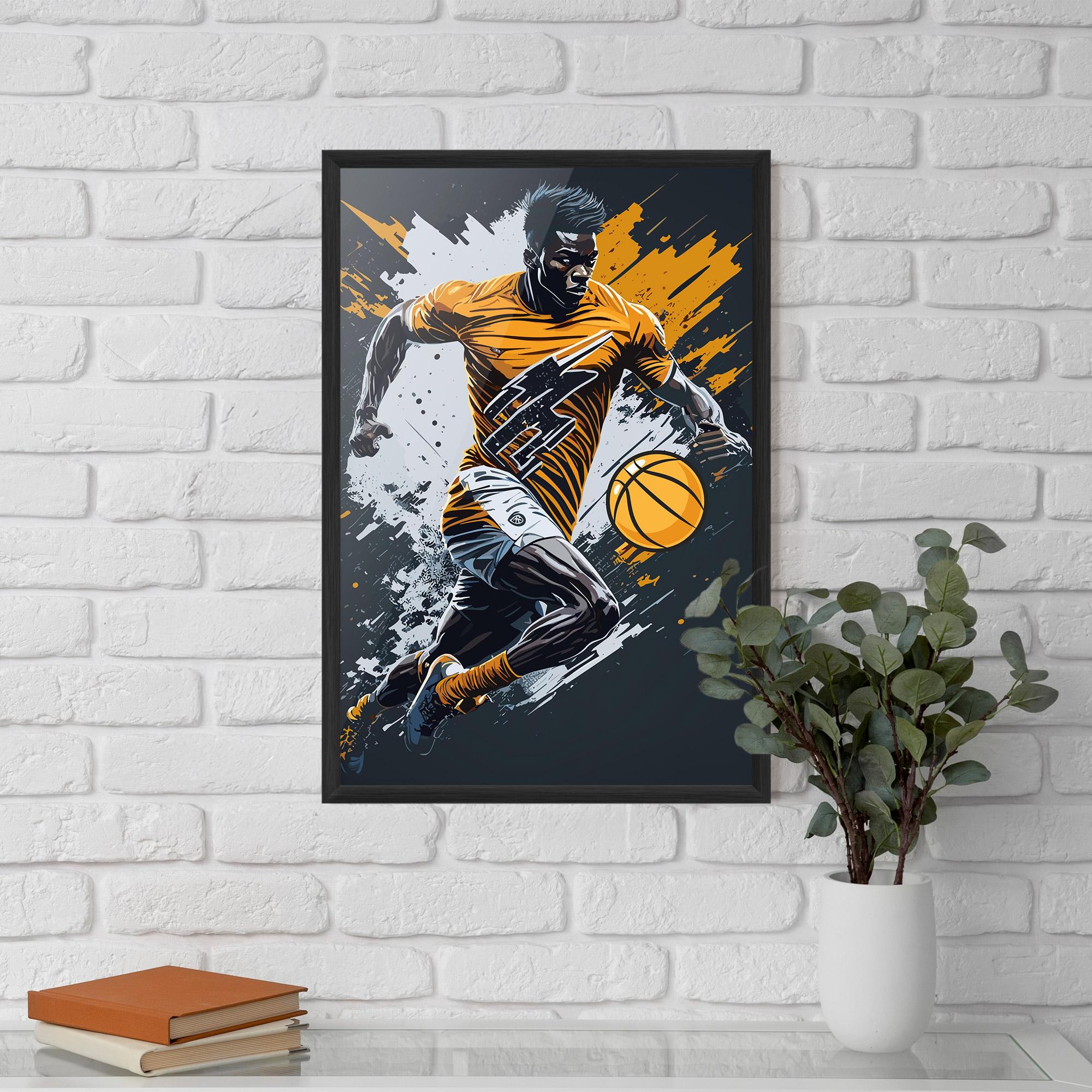 Poster Înrămat Yellow White Basket mockup 5