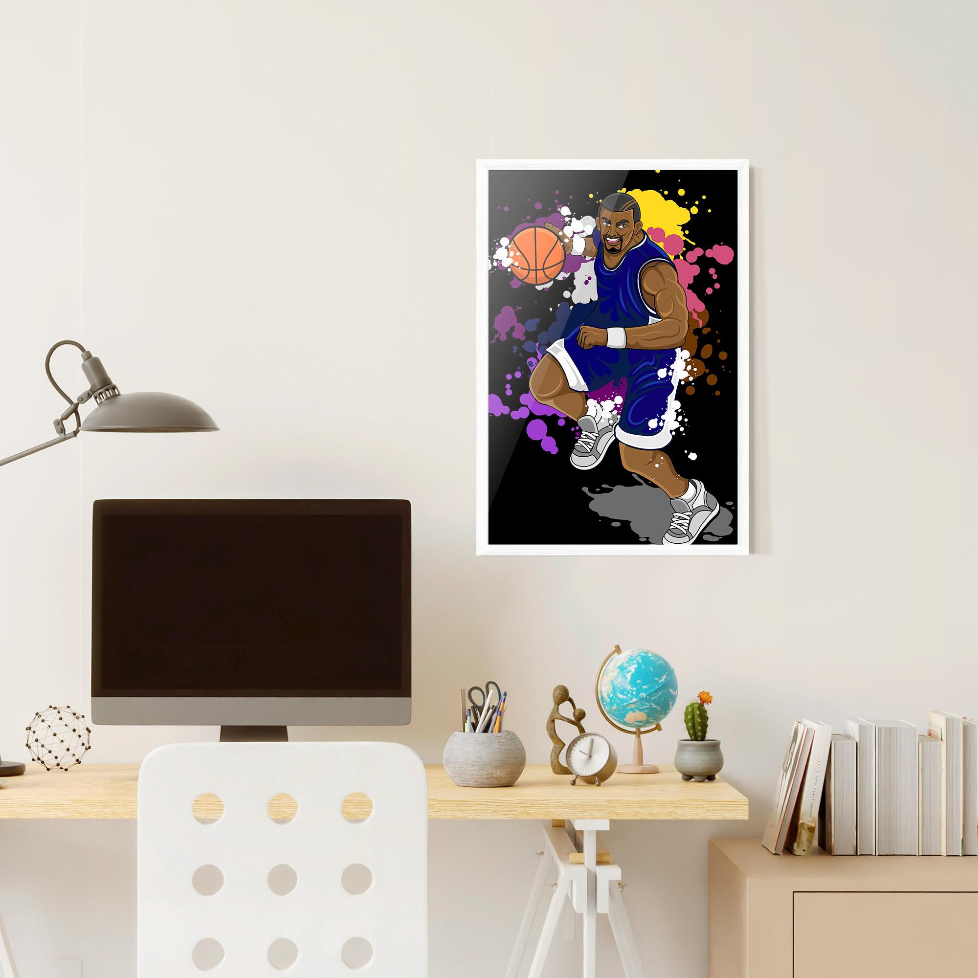 Poster Înrămat Basketball Character mockup 6