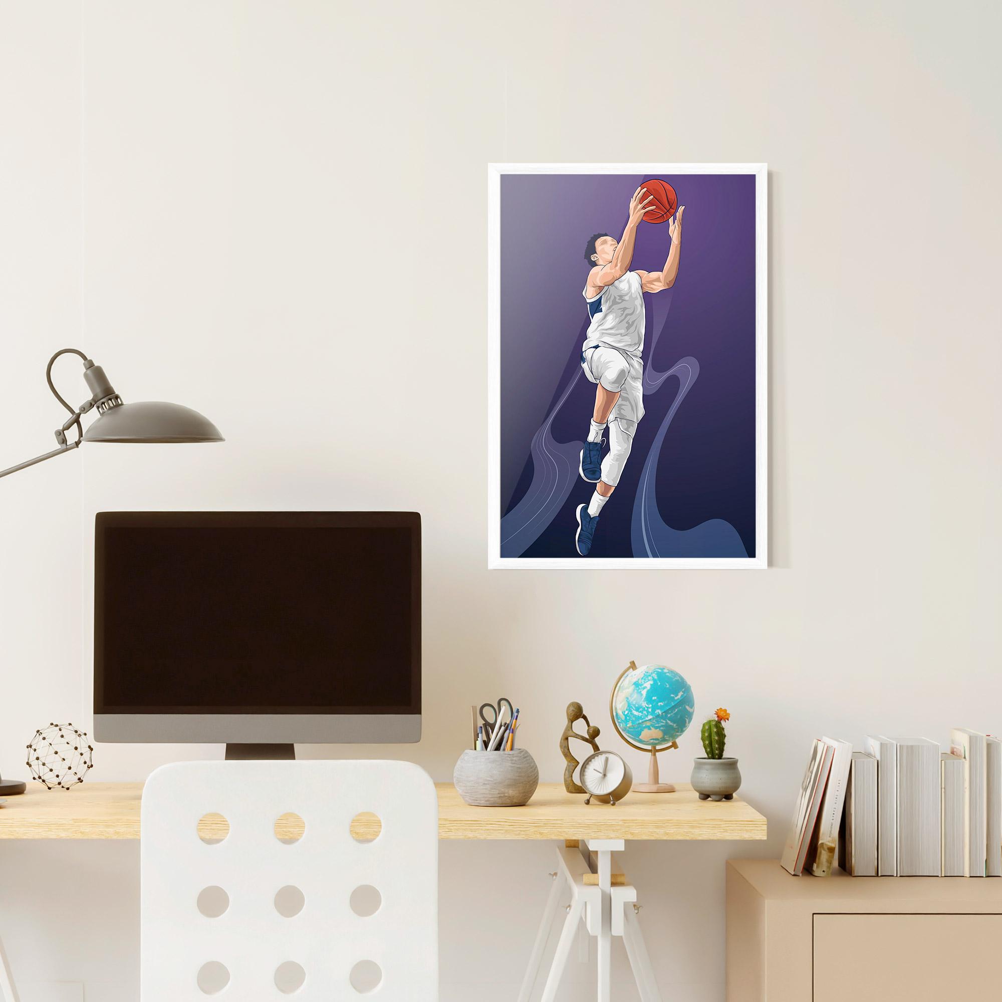 Poster Înrămat Flying Player mockup 6