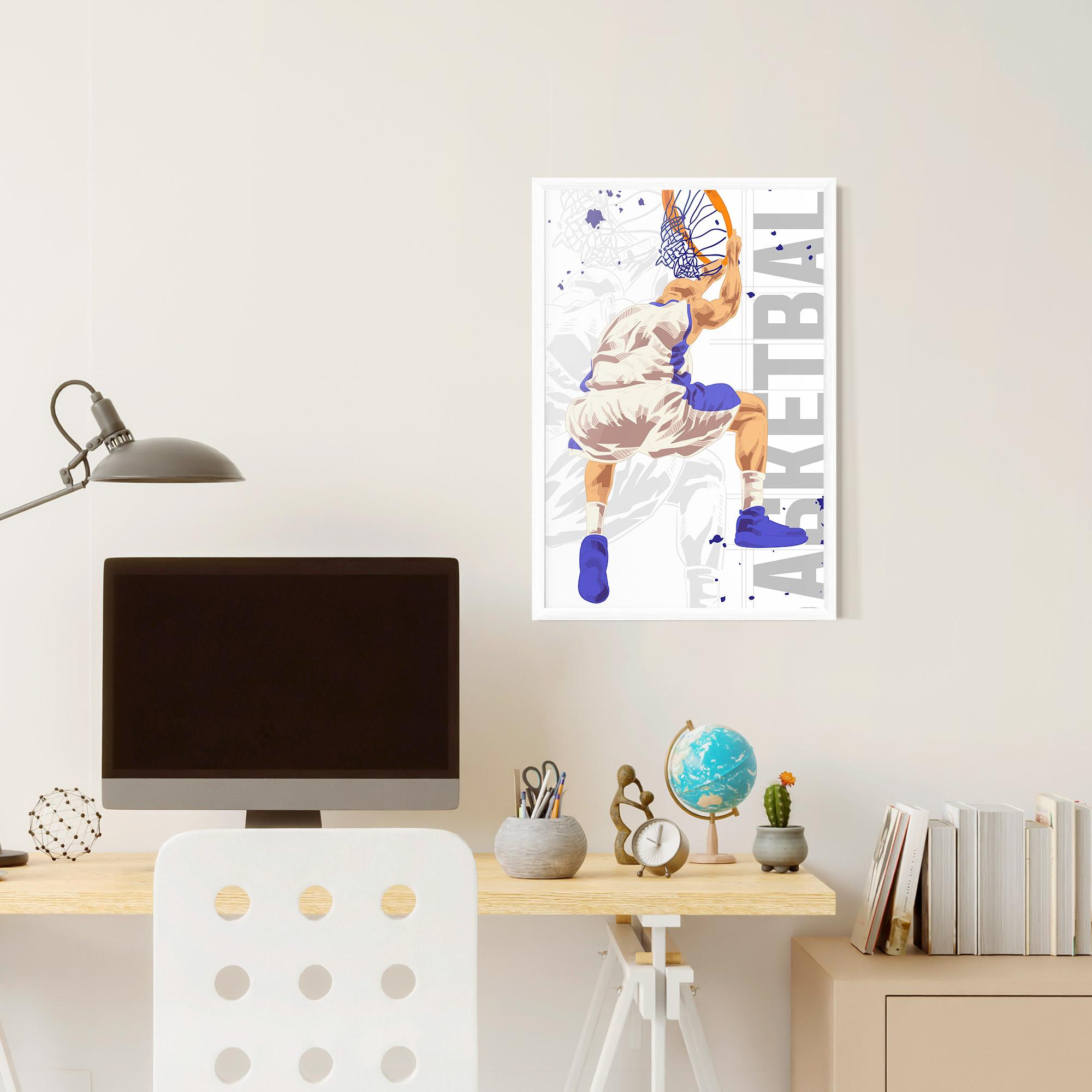 Poster Înrămat Grey Basketball mockup 6