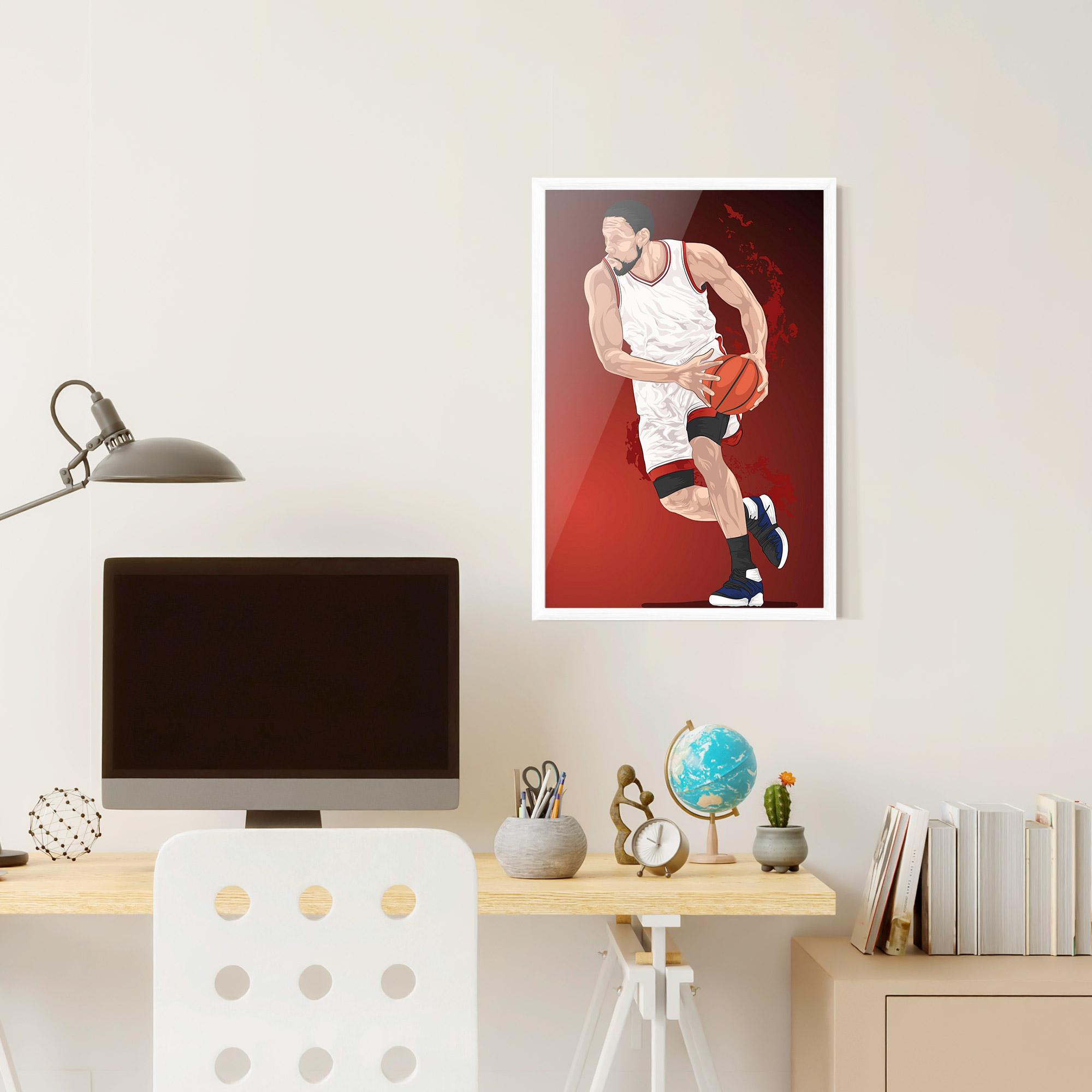 Poster Înrămat Red Fire Basket mockup 6