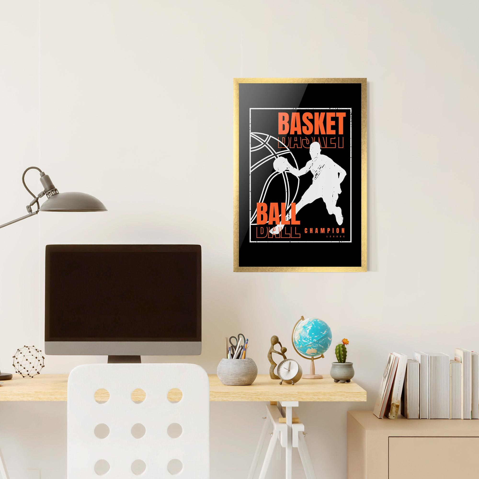 Poster Înrămat Basket Champion mockup 6