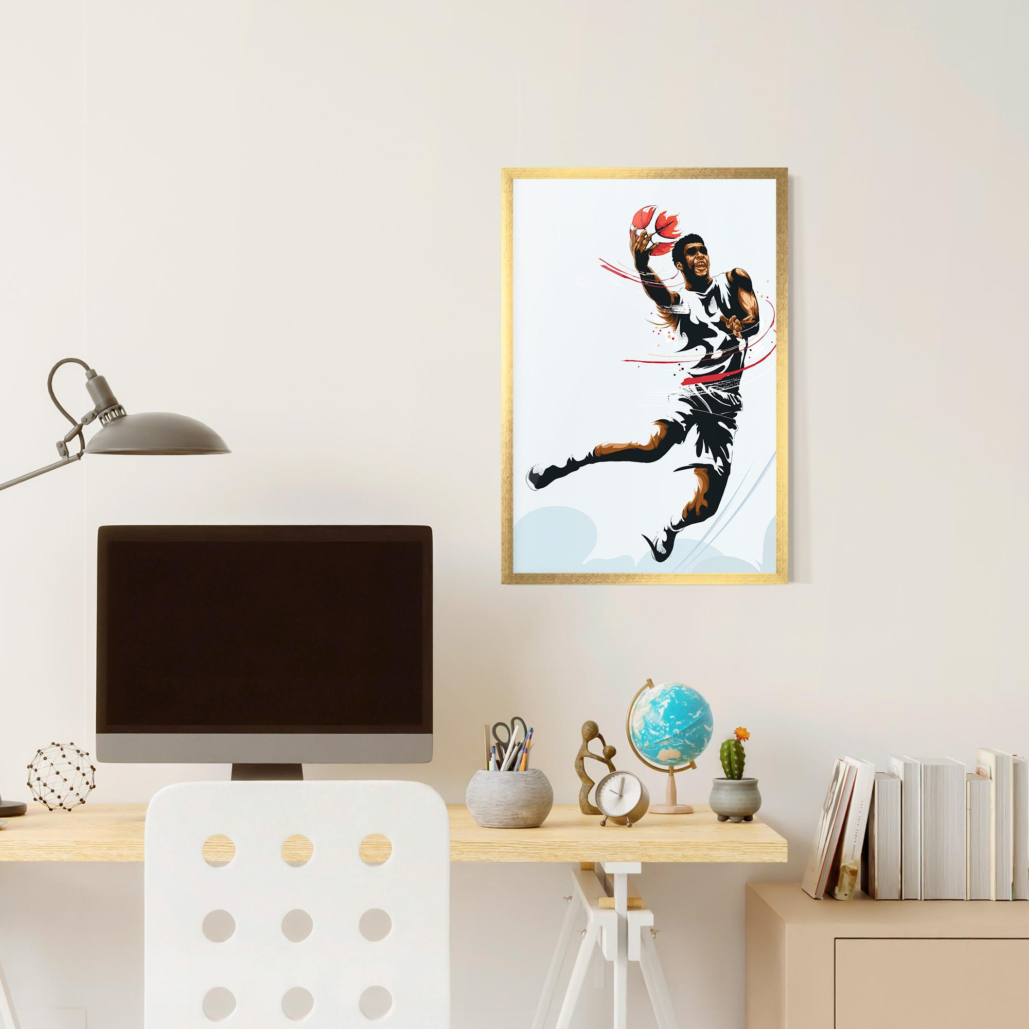 Poster Înrămat Basketball Shot mockup 6