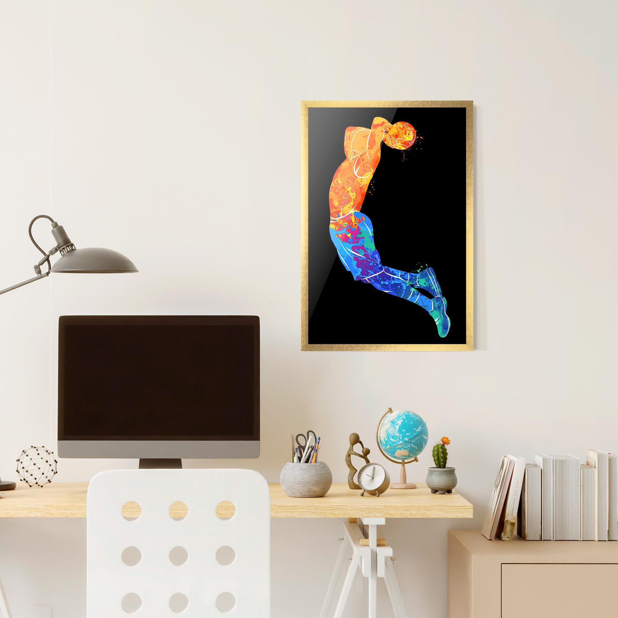 Poster Înrămat Blue Orange Basket mockup 6