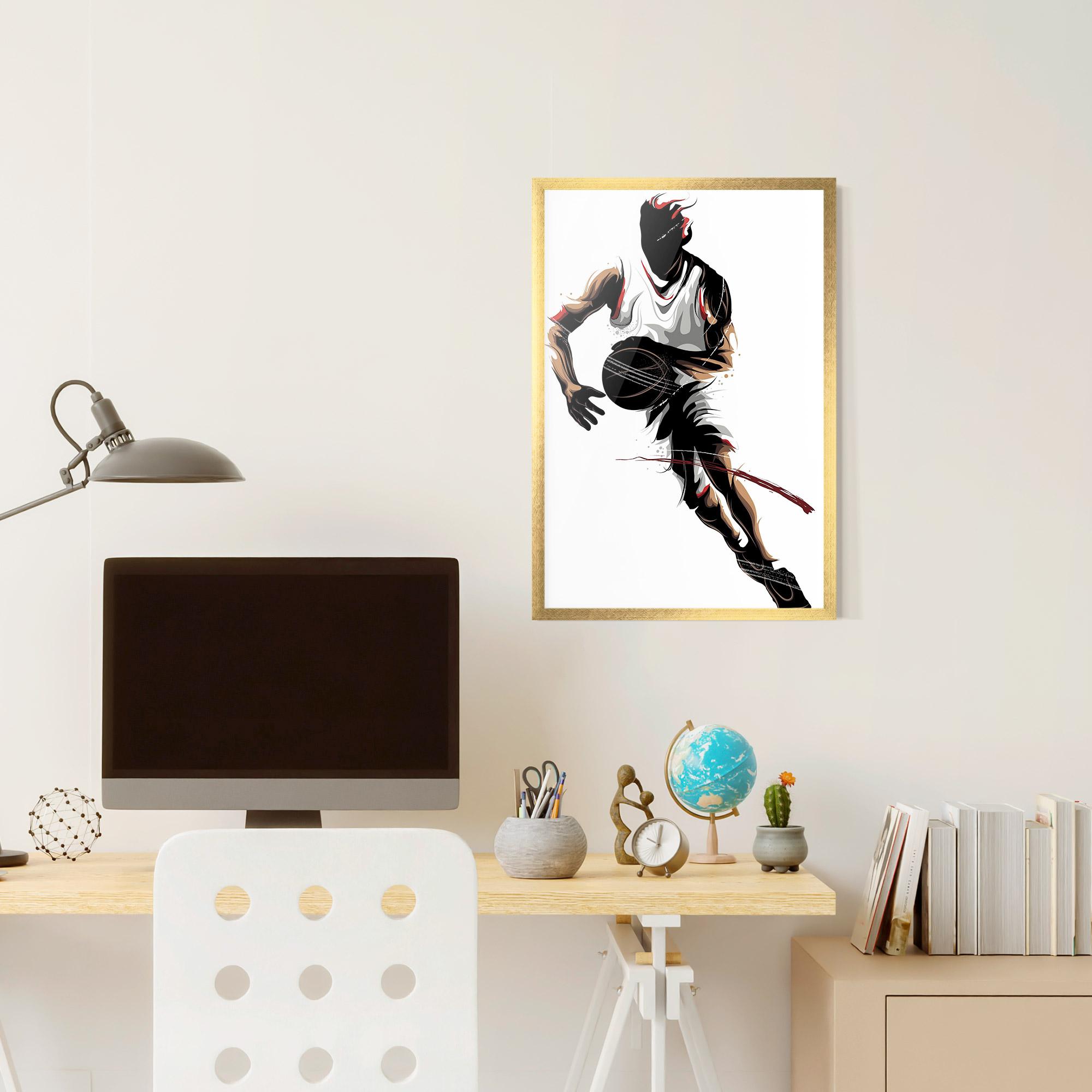 Poster Înrămat Dribbling Run mockup 6