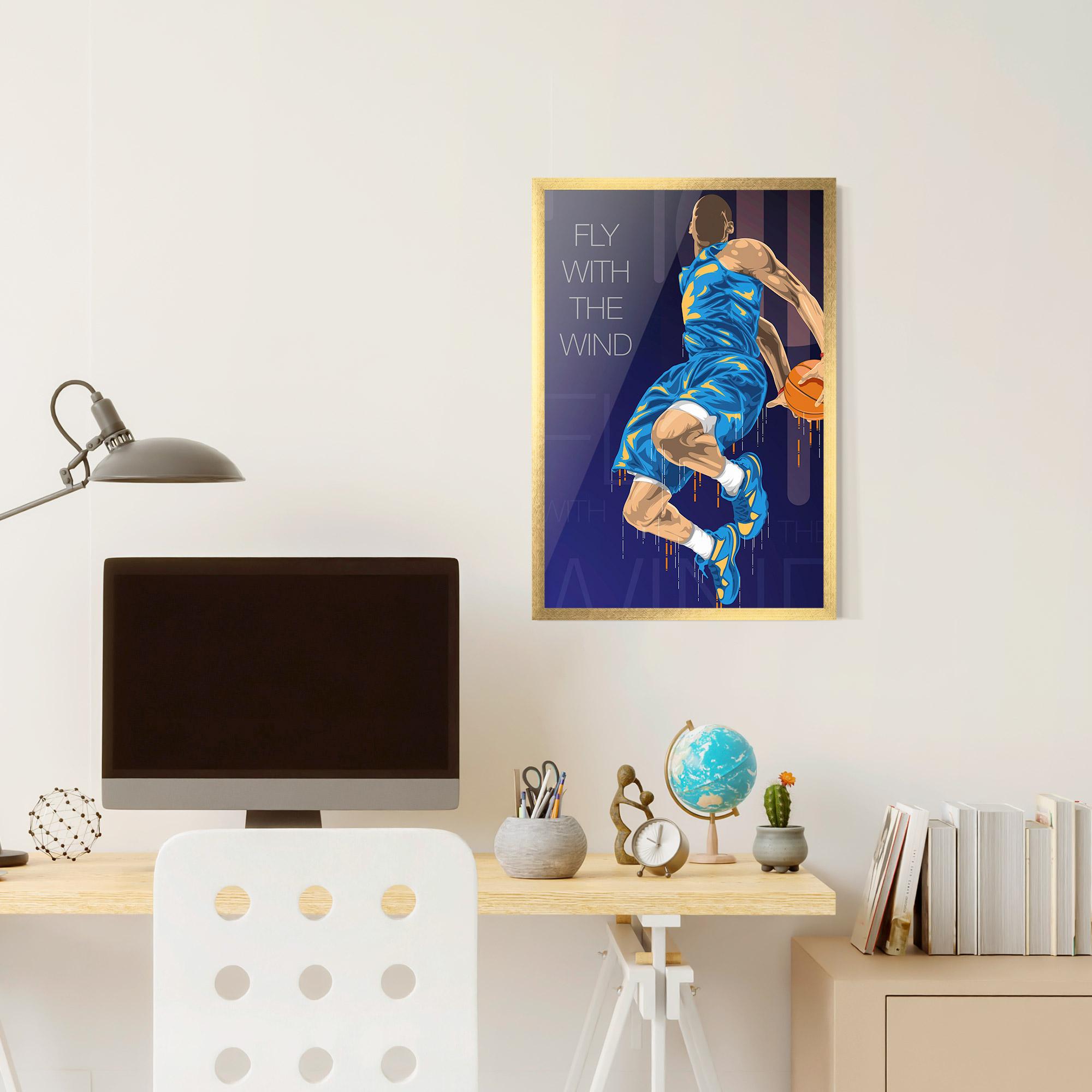 Poster Înrămat Fly With The Wind mockup 6