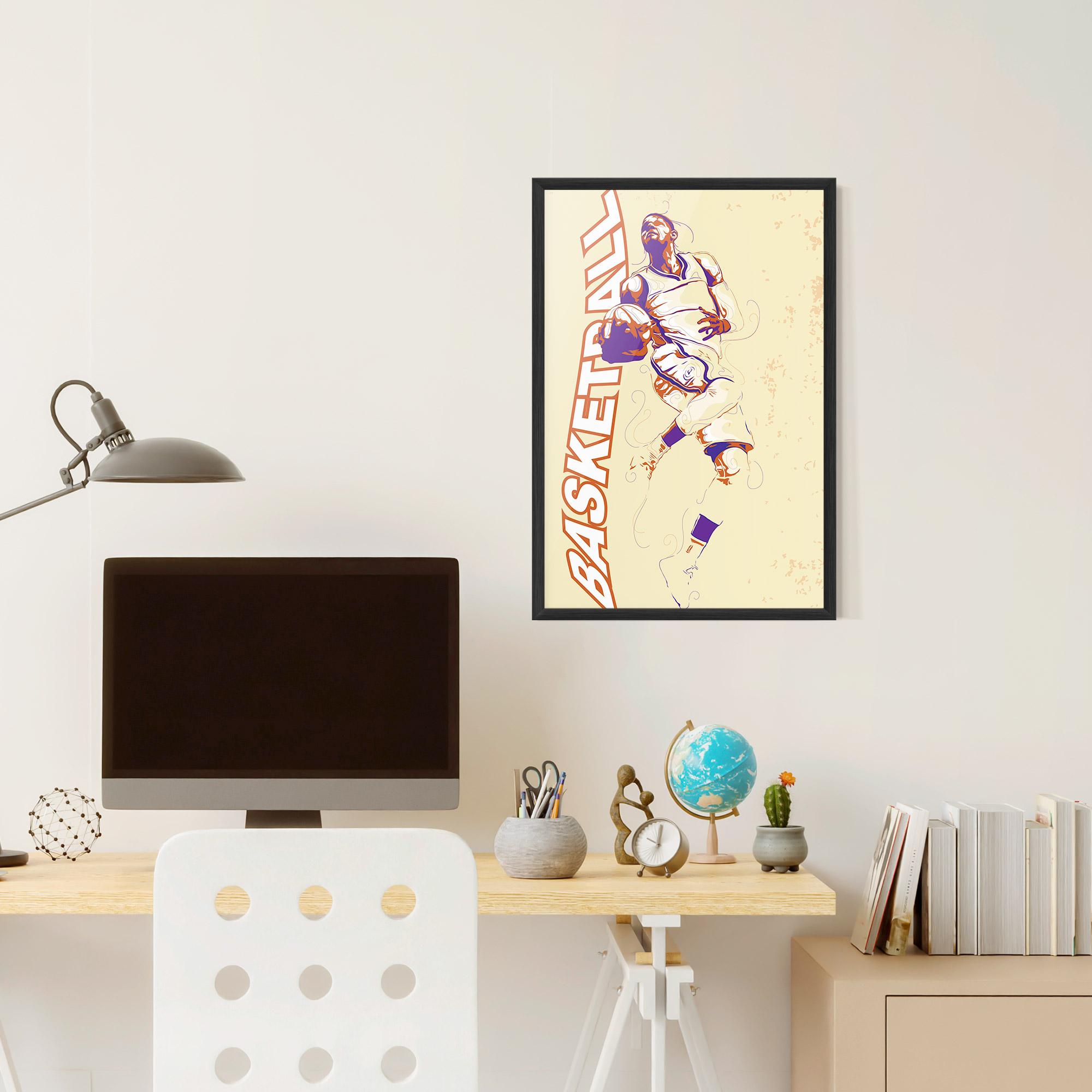 Poster Înrămat Basketball Cream mockup 6