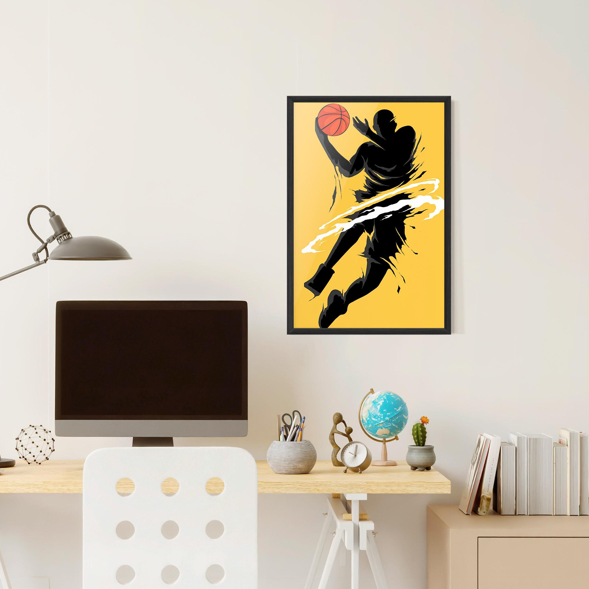 Poster Înrămat Basketball Smoke mockup 6