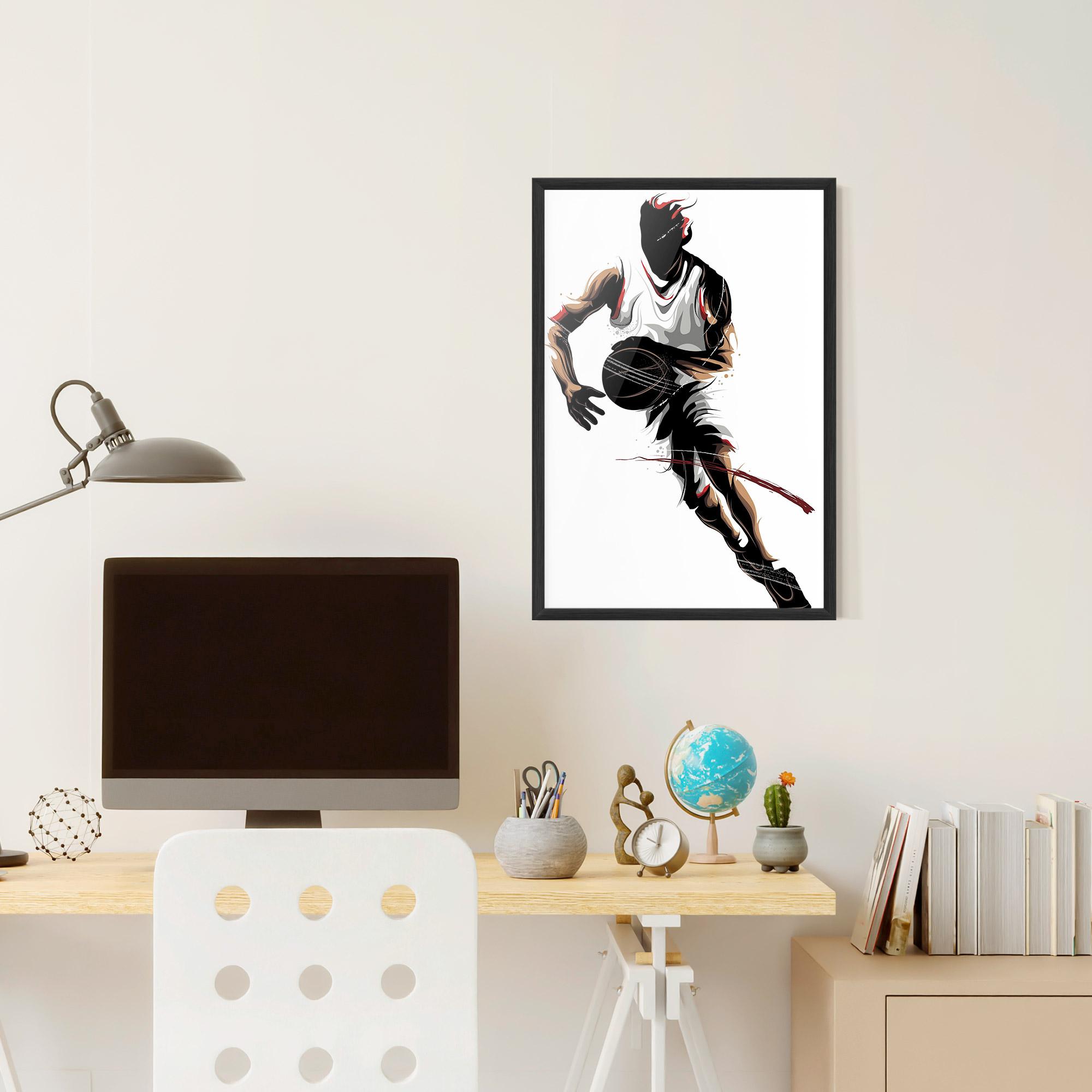 Poster Înrămat Dribbling Run mockup 6