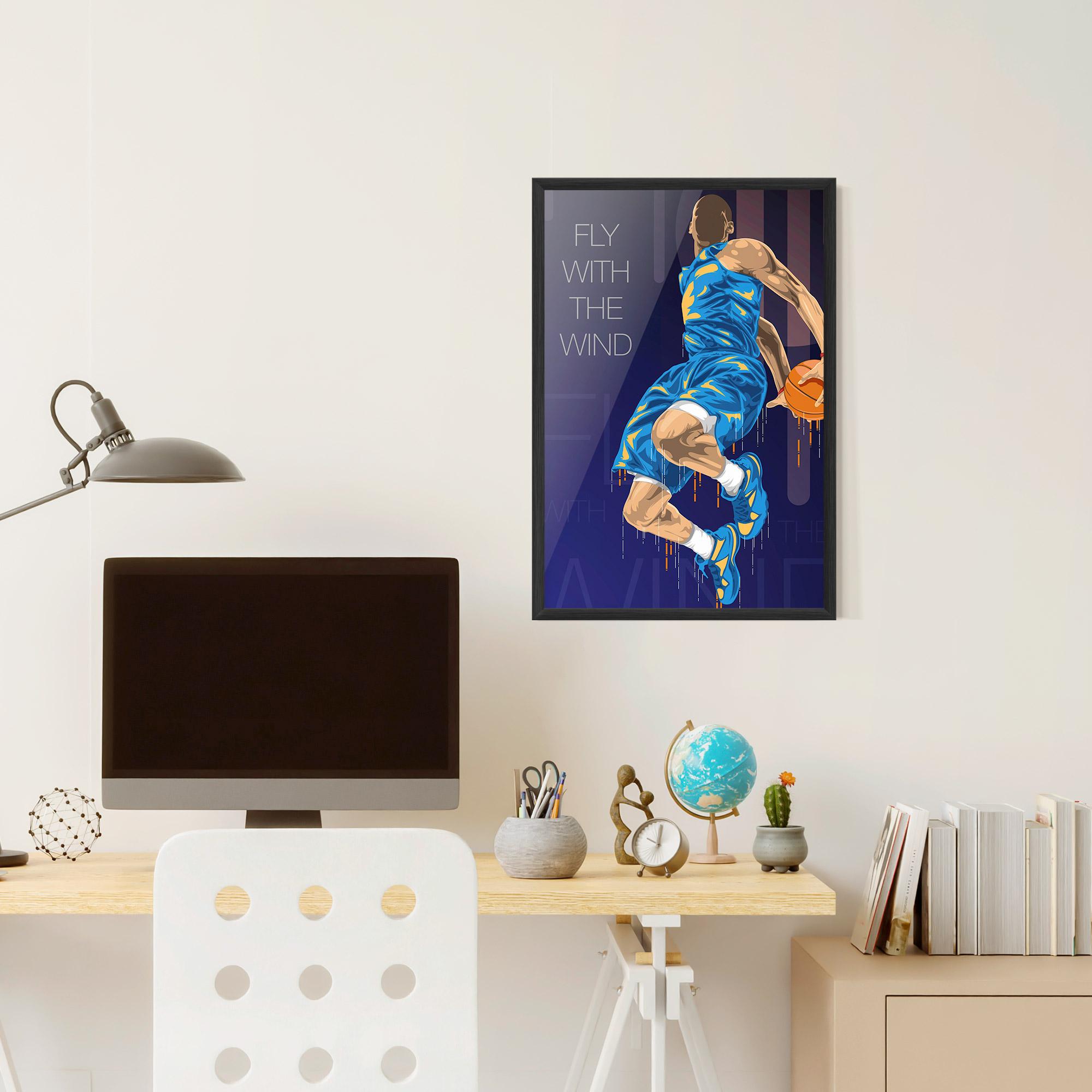 Poster Înrămat Fly With The Wind mockup 6