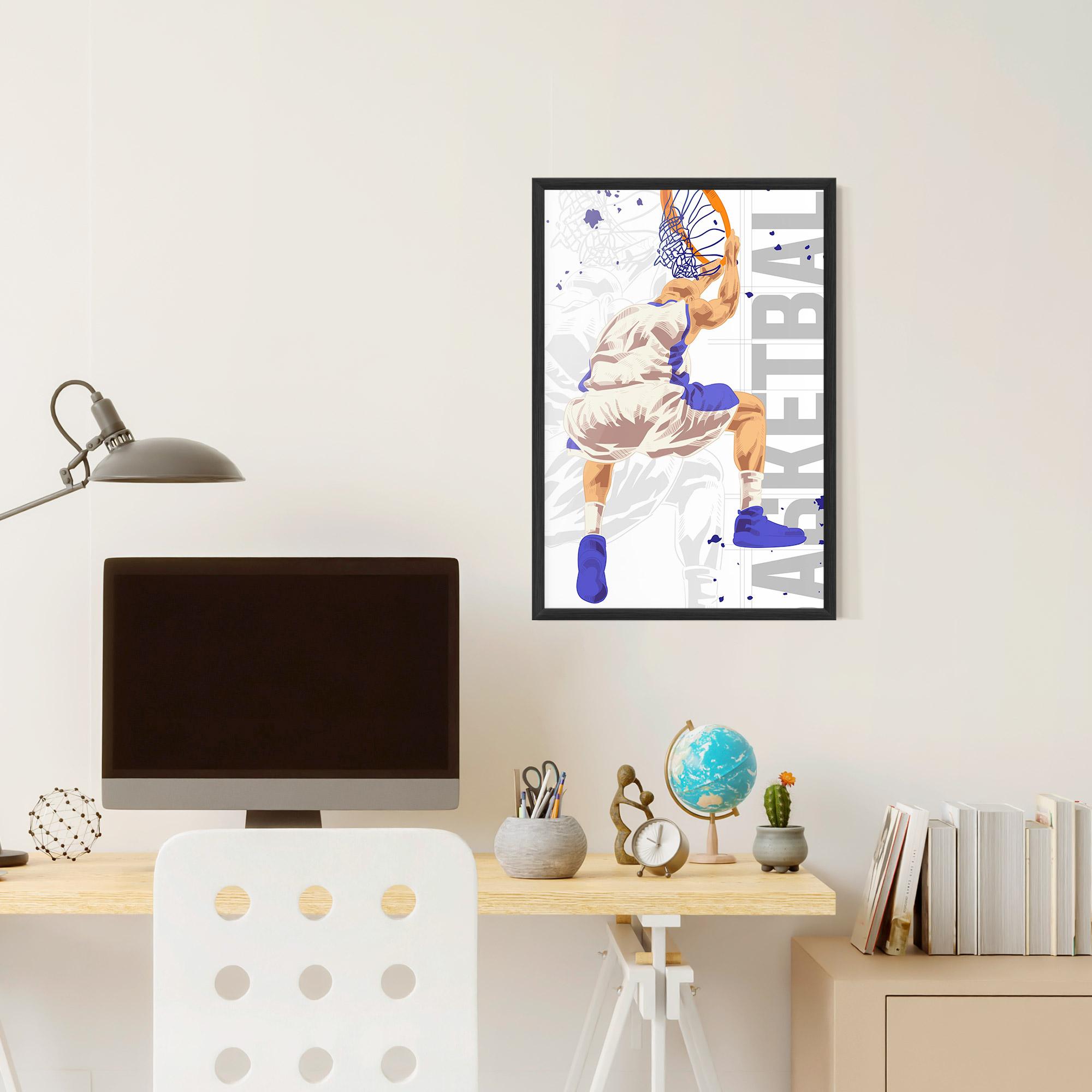 Poster Înrămat Grey Basketball mockup 6