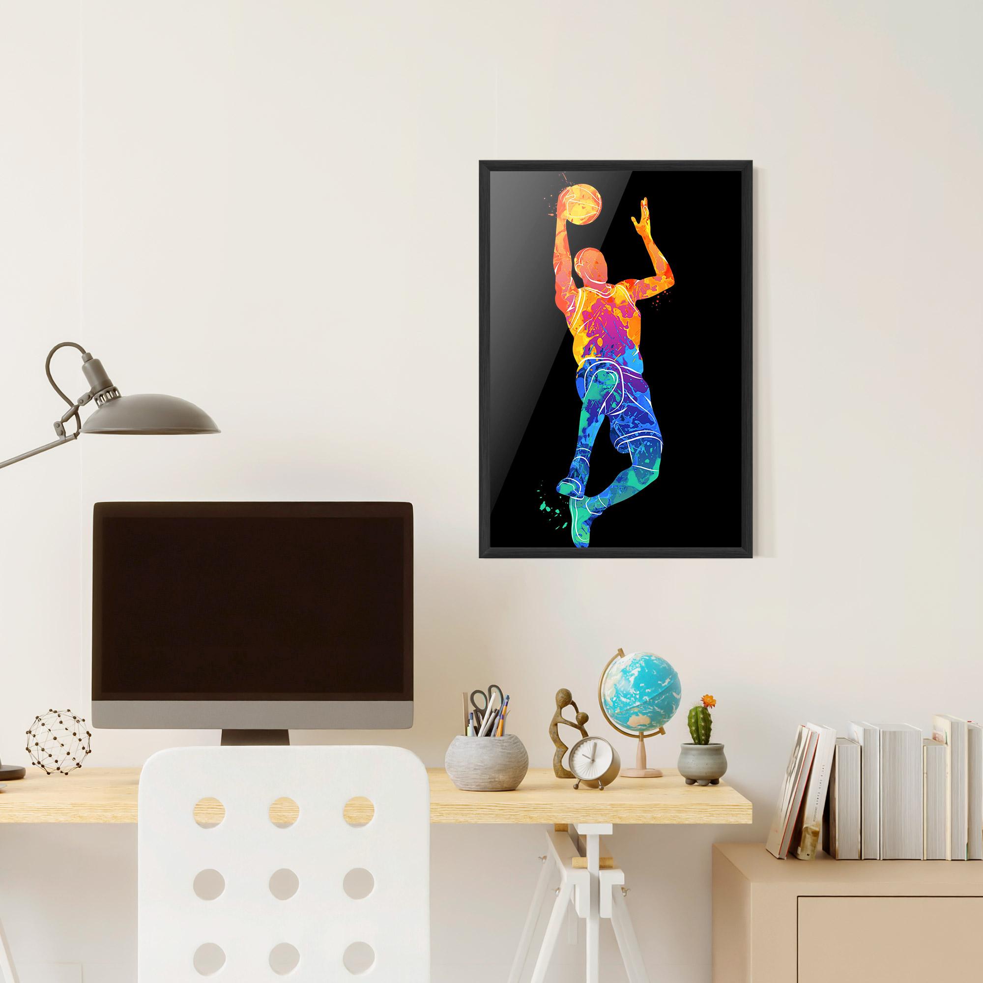 Poster Înrămat Orange Blue Basket mockup 6