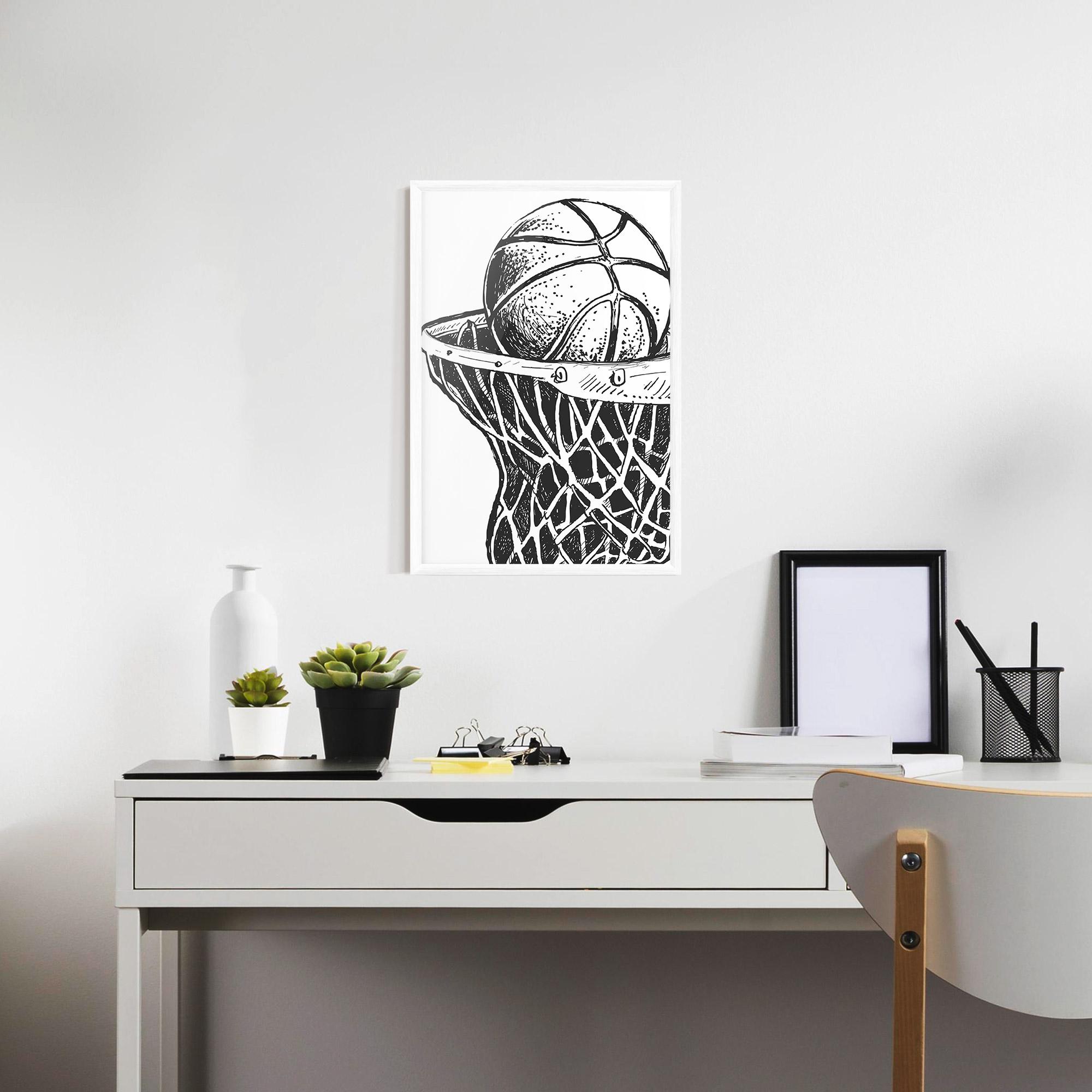 Poster Înrămat Basketball Grey Hoop mockup 7