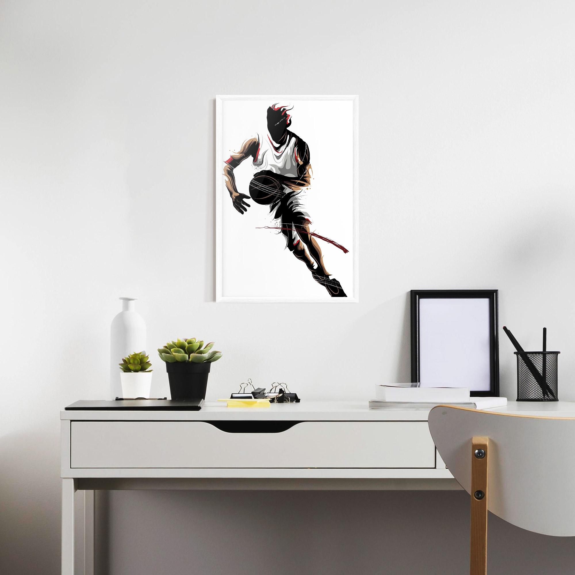 Poster Înrămat Dribbling Run mockup 7