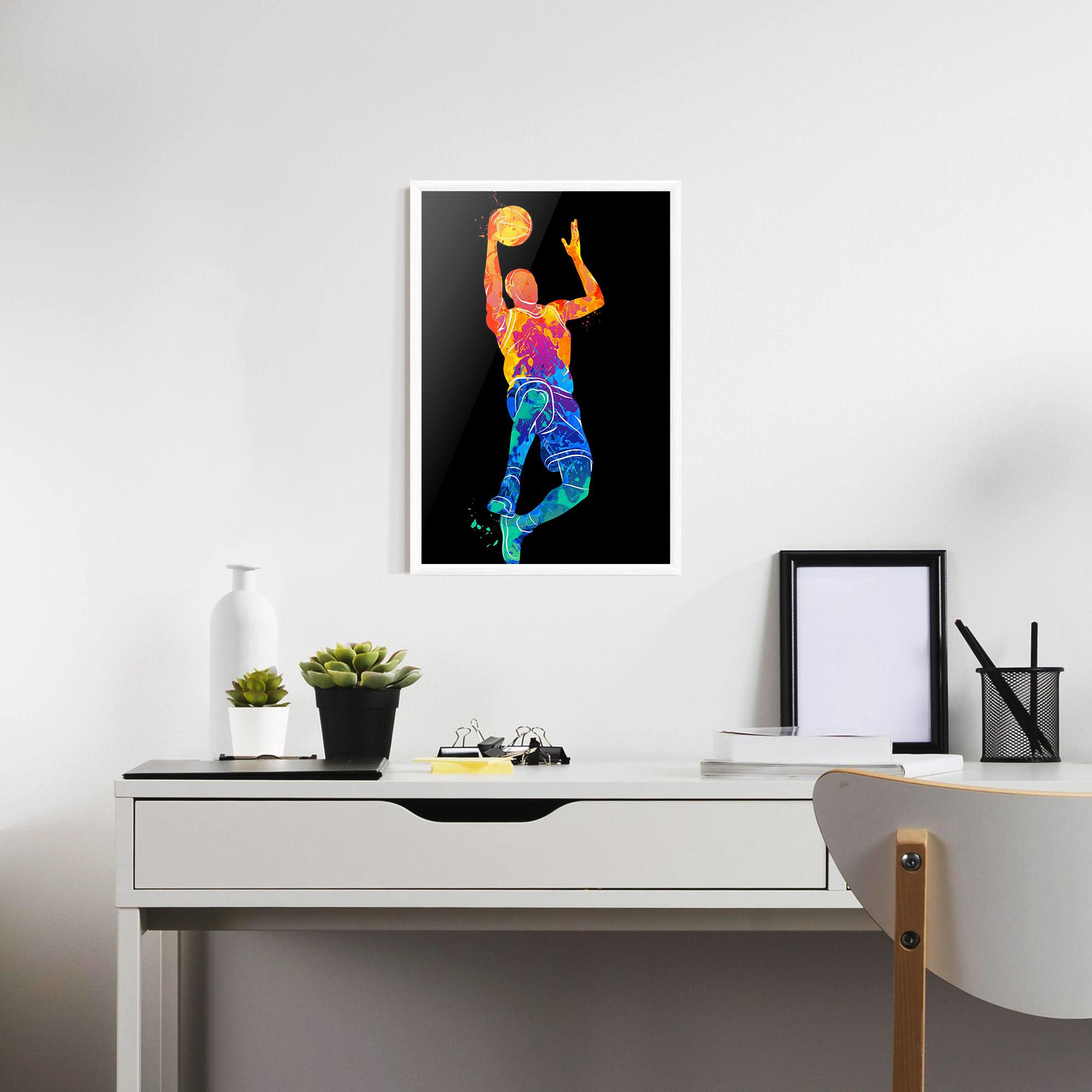 Poster Înrămat Orange Blue Basket mockup 7