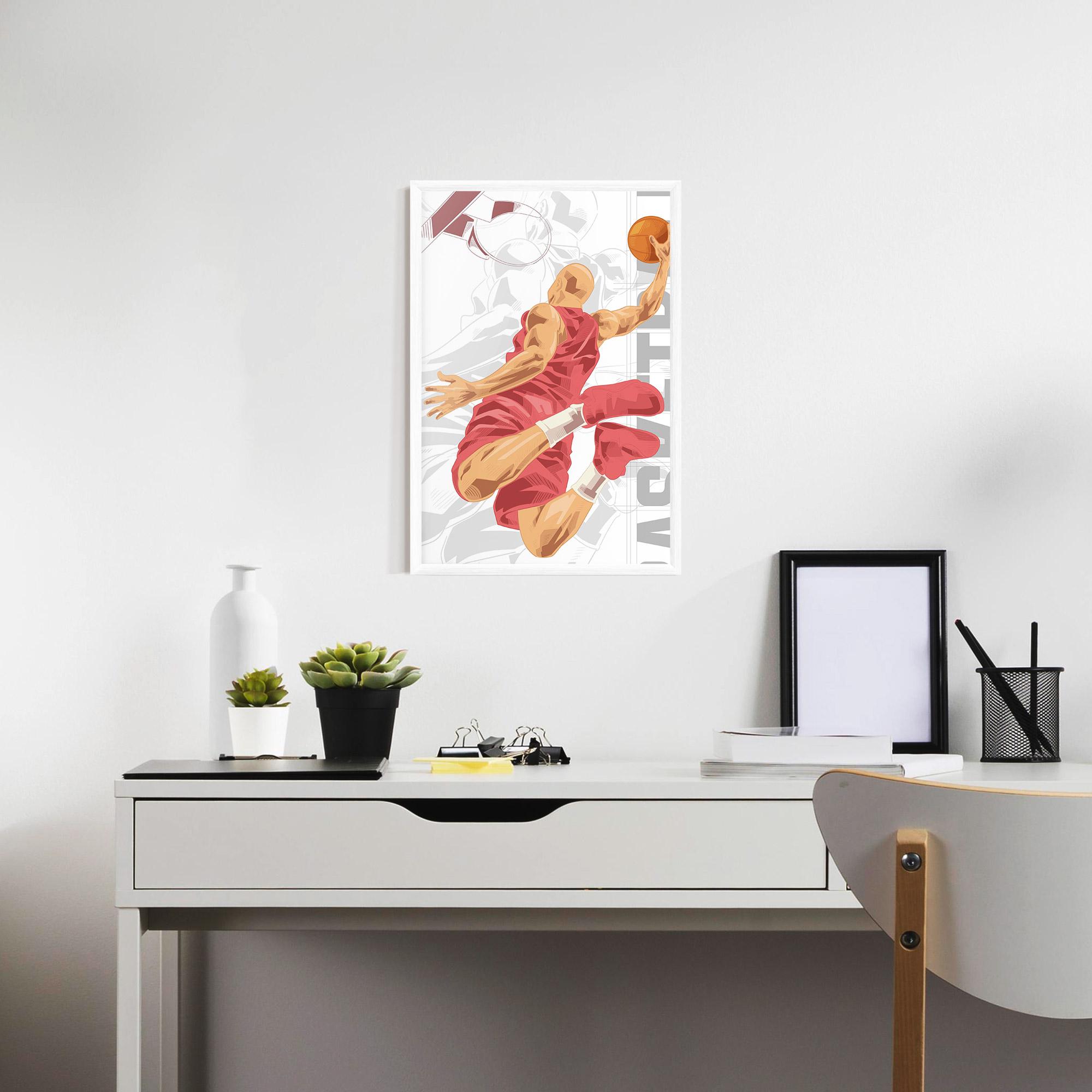 Poster Înrămat Pink Basketball mockup 7