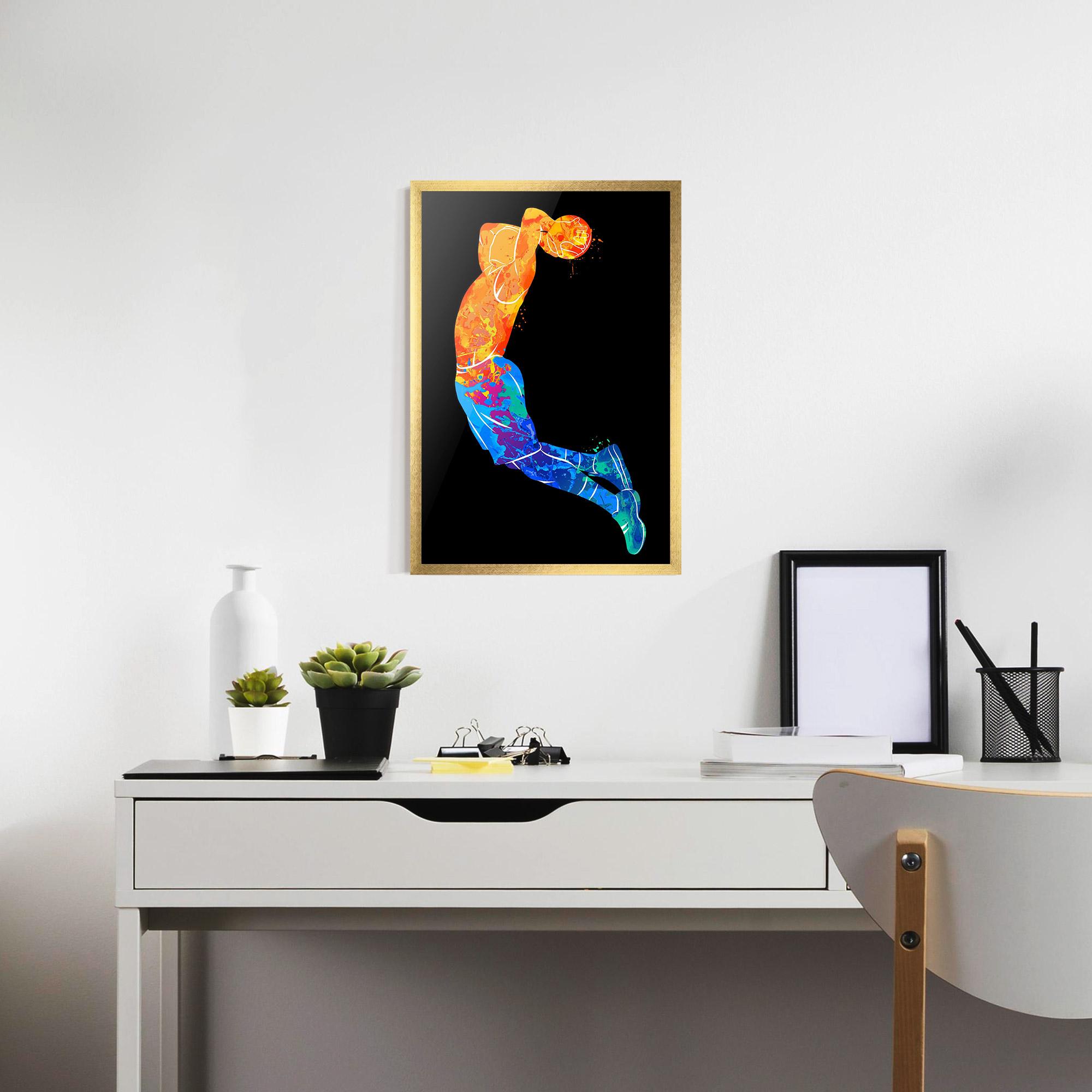 Poster Înrămat Blue Orange Basket mockup 7