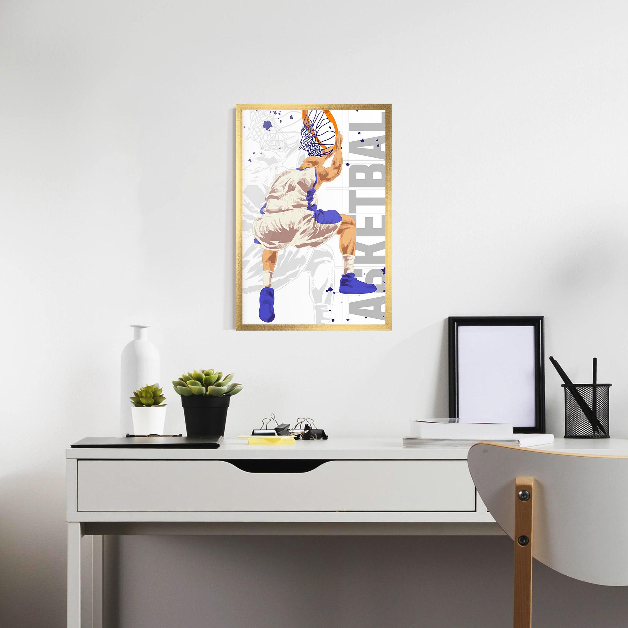 Poster Înrămat Grey Basketball mockup 7