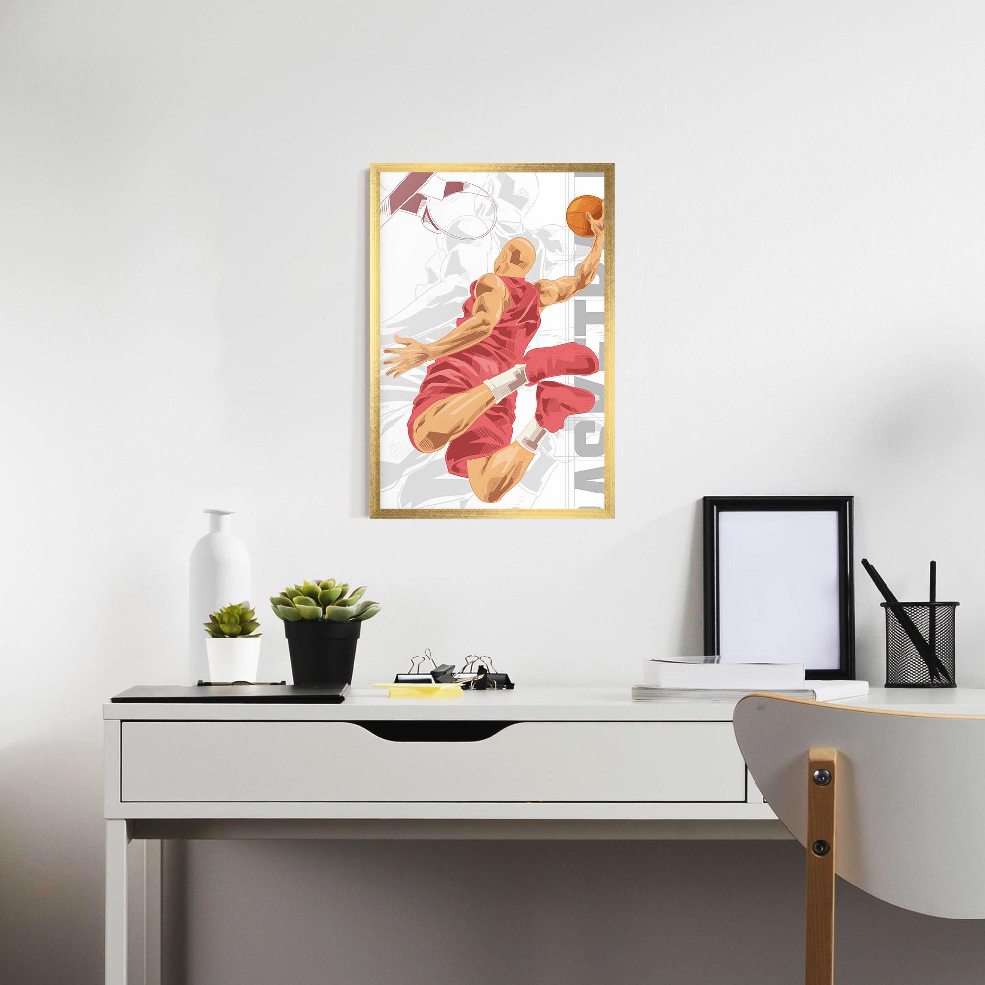 Poster Înrămat Pink Basketball mockup 7