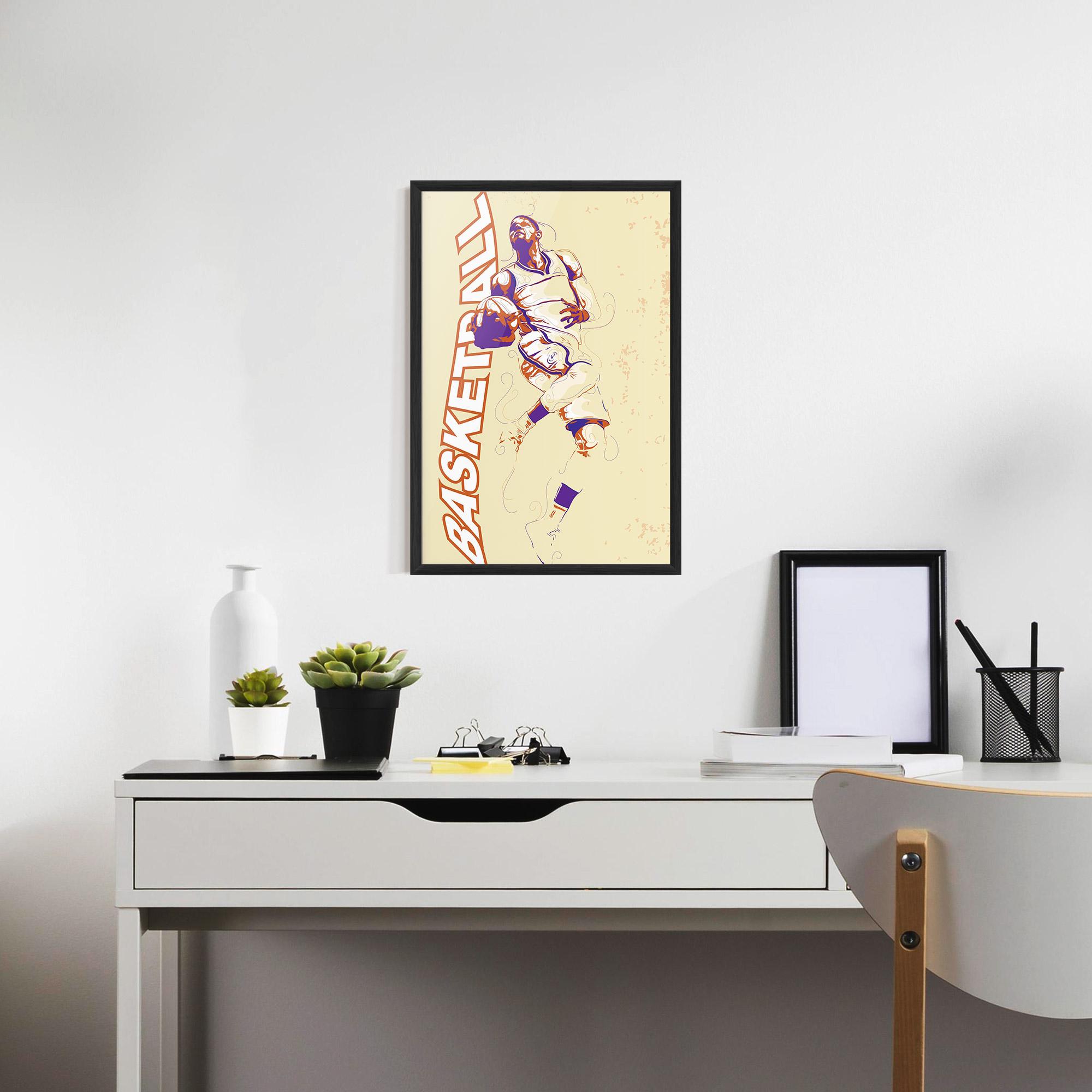 Poster Înrămat Basketball Cream mockup 7