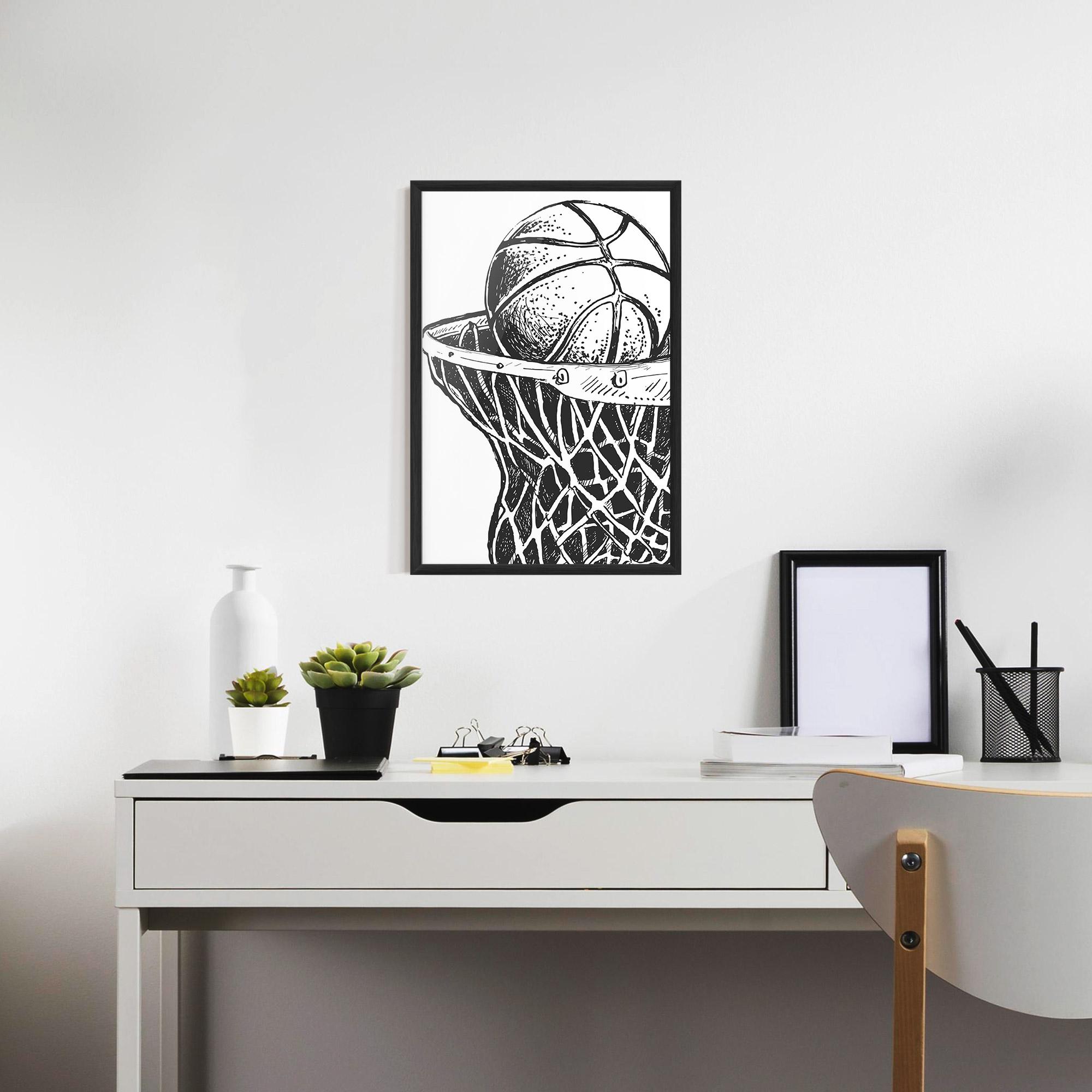 Poster Înrămat Basketball Grey Hoop mockup 7