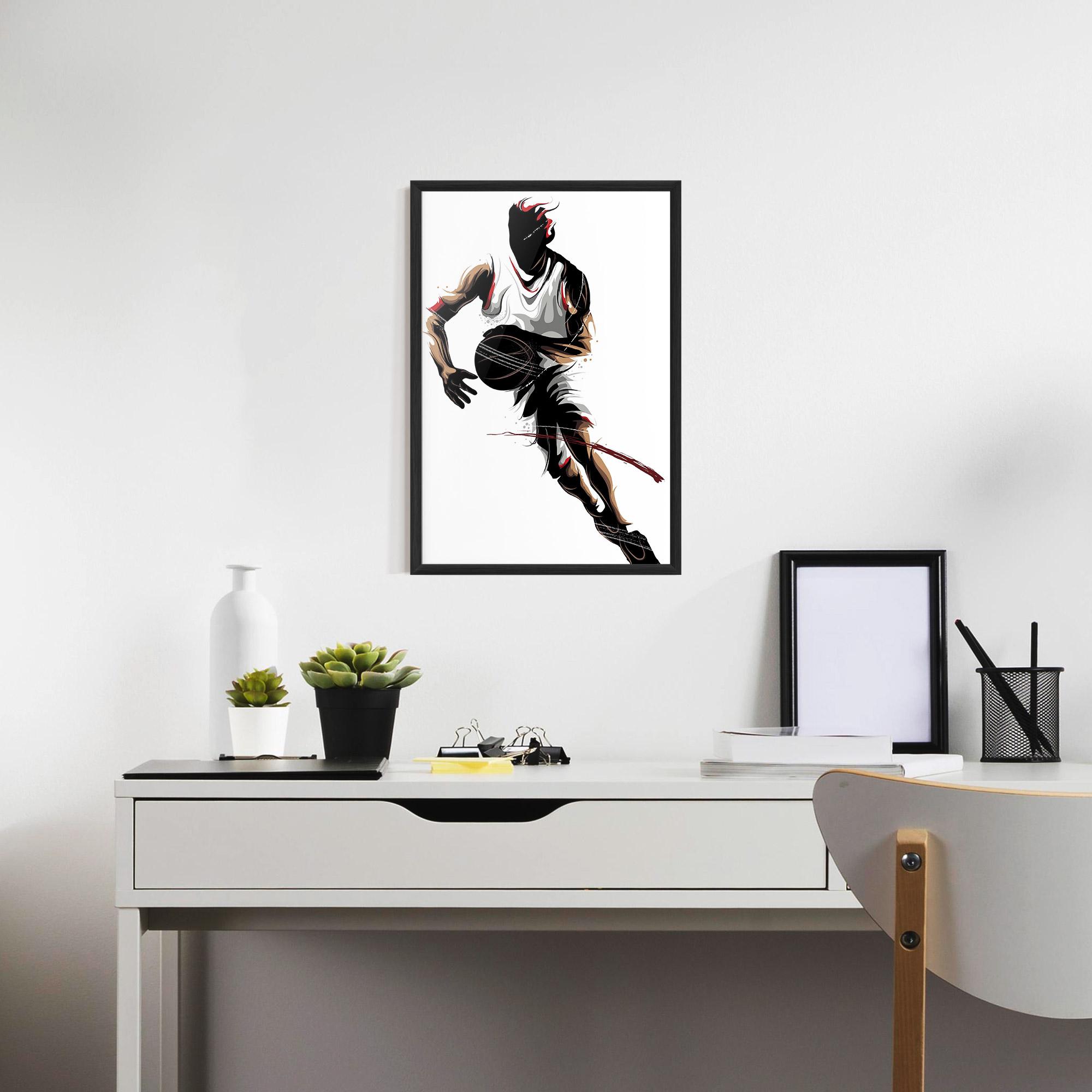 Poster Înrămat Dribbling Run mockup 7