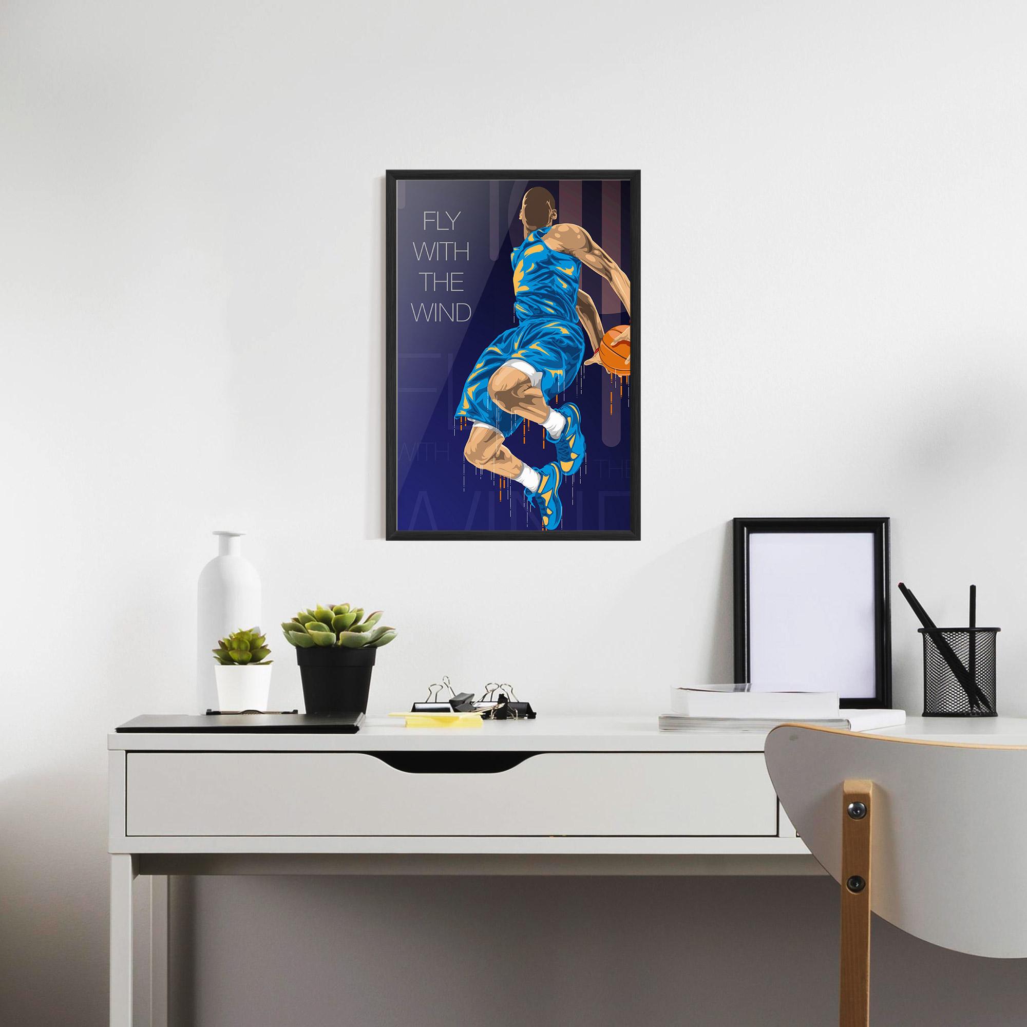 Poster Înrămat Fly With The Wind mockup 7