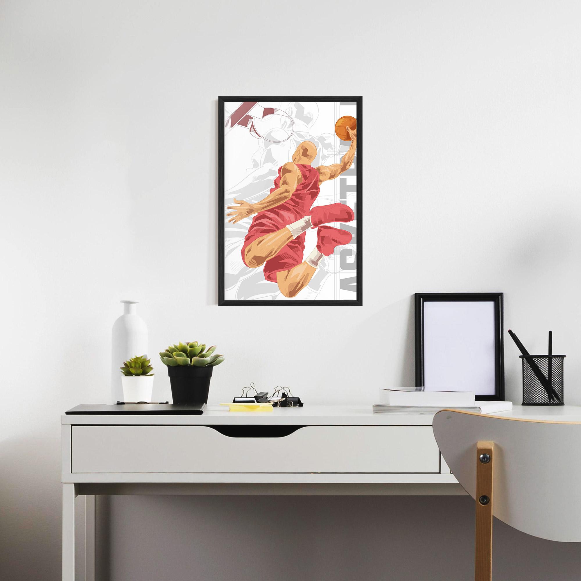 Poster Înrămat Pink Basketball mockup 7