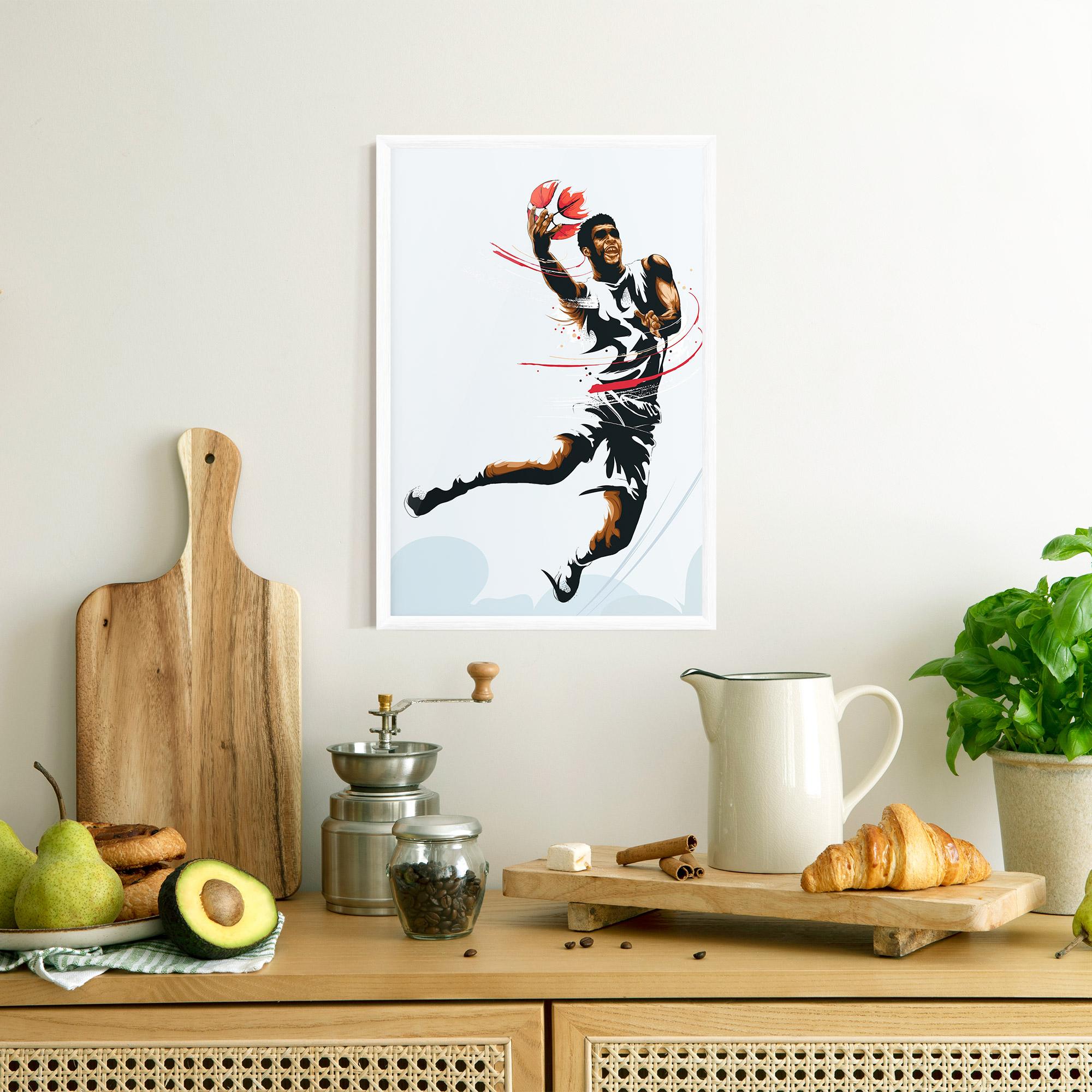 Poster Înrămat Basketball Shot mockup 8