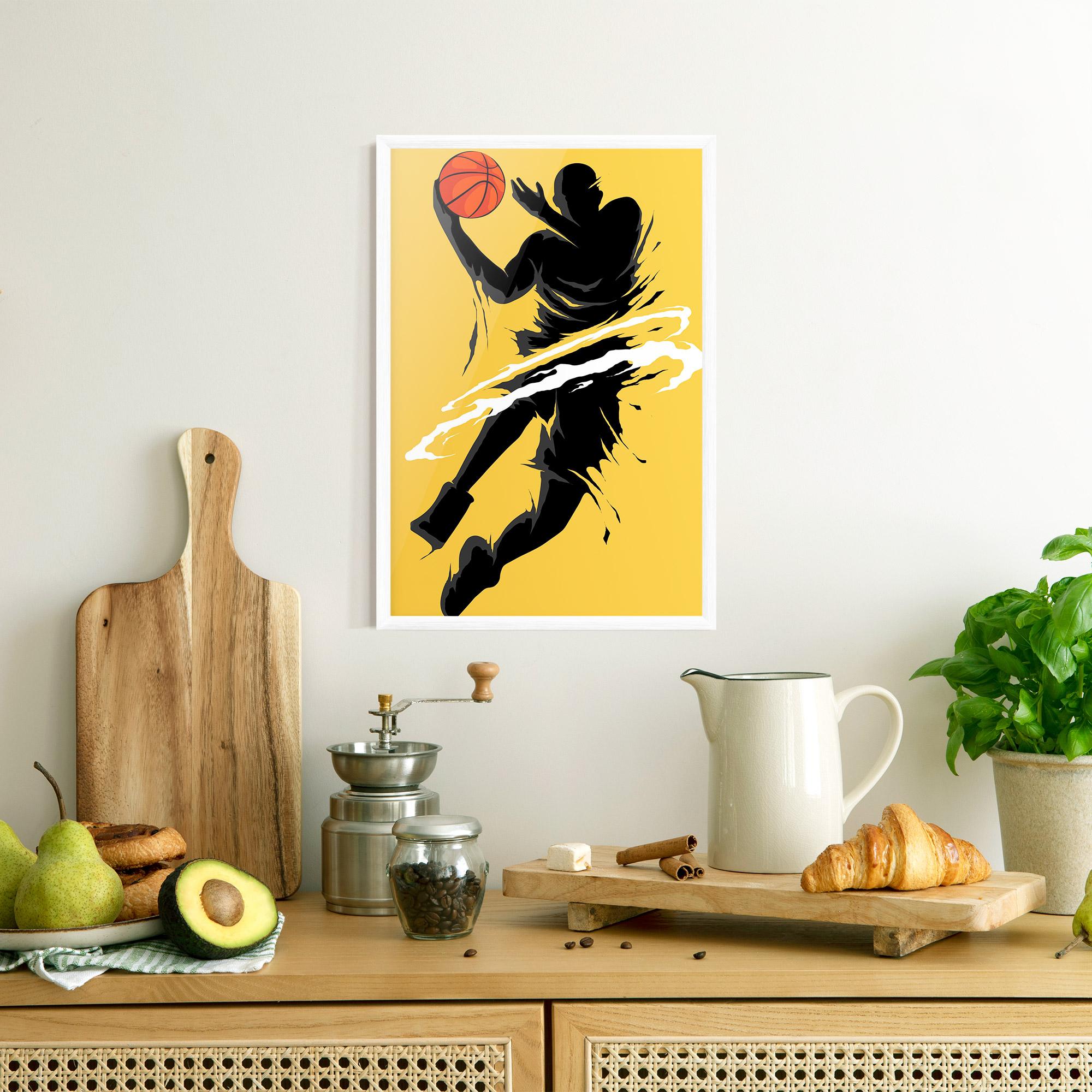 Poster Înrămat Basketball Smoke mockup 8