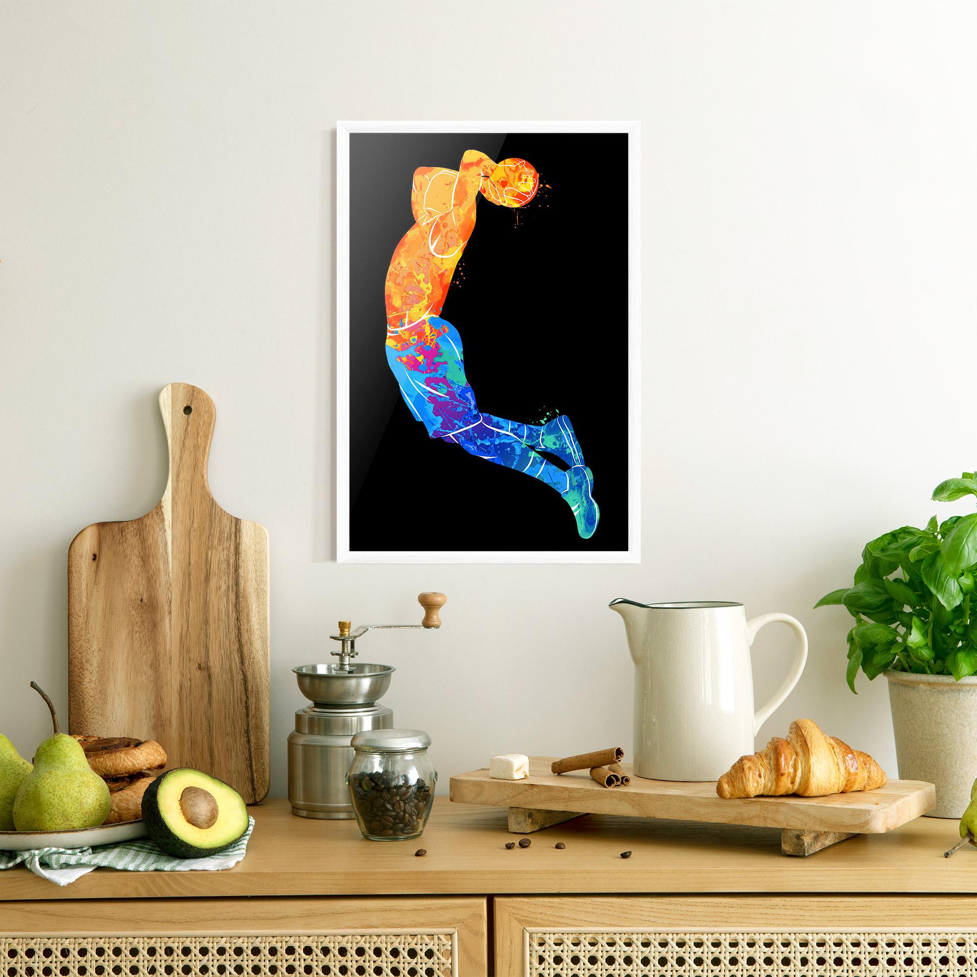 Poster Înrămat Blue Orange Basket mockup 8