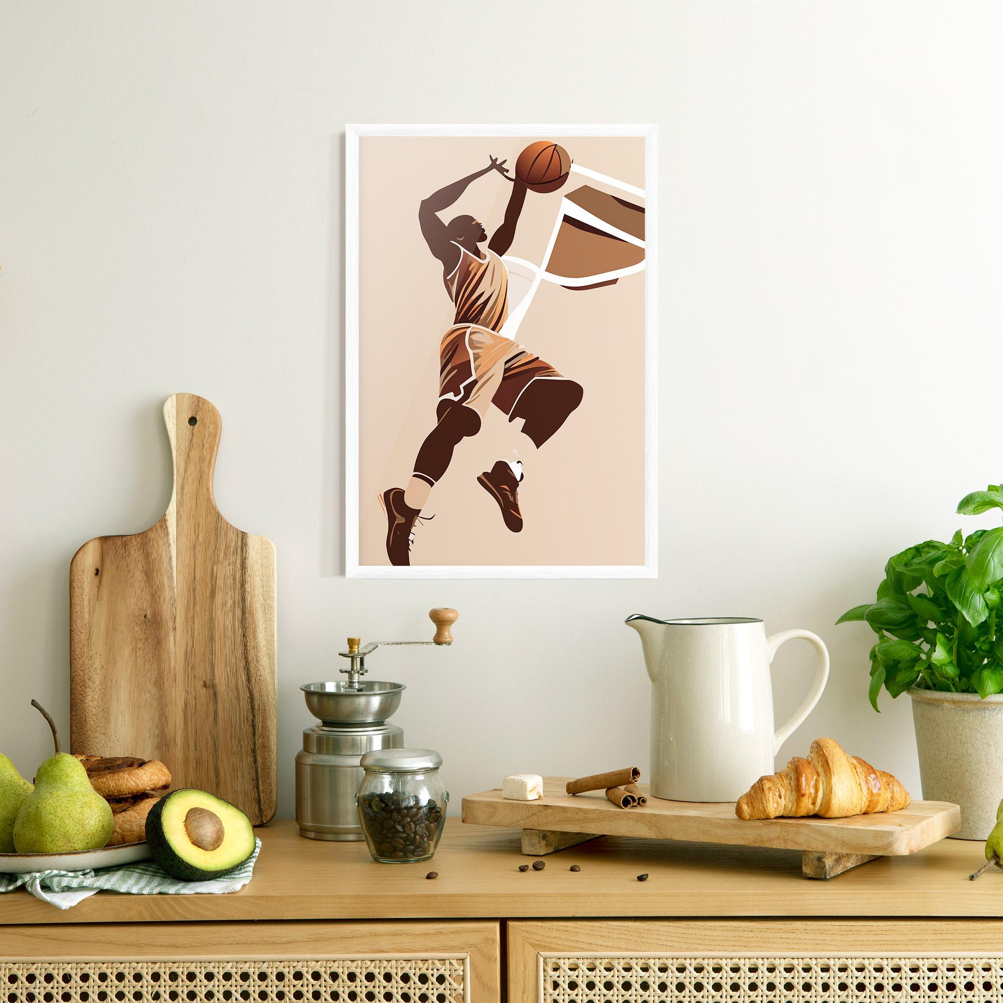 Poster Înrămat Cream Basket mockup 8
