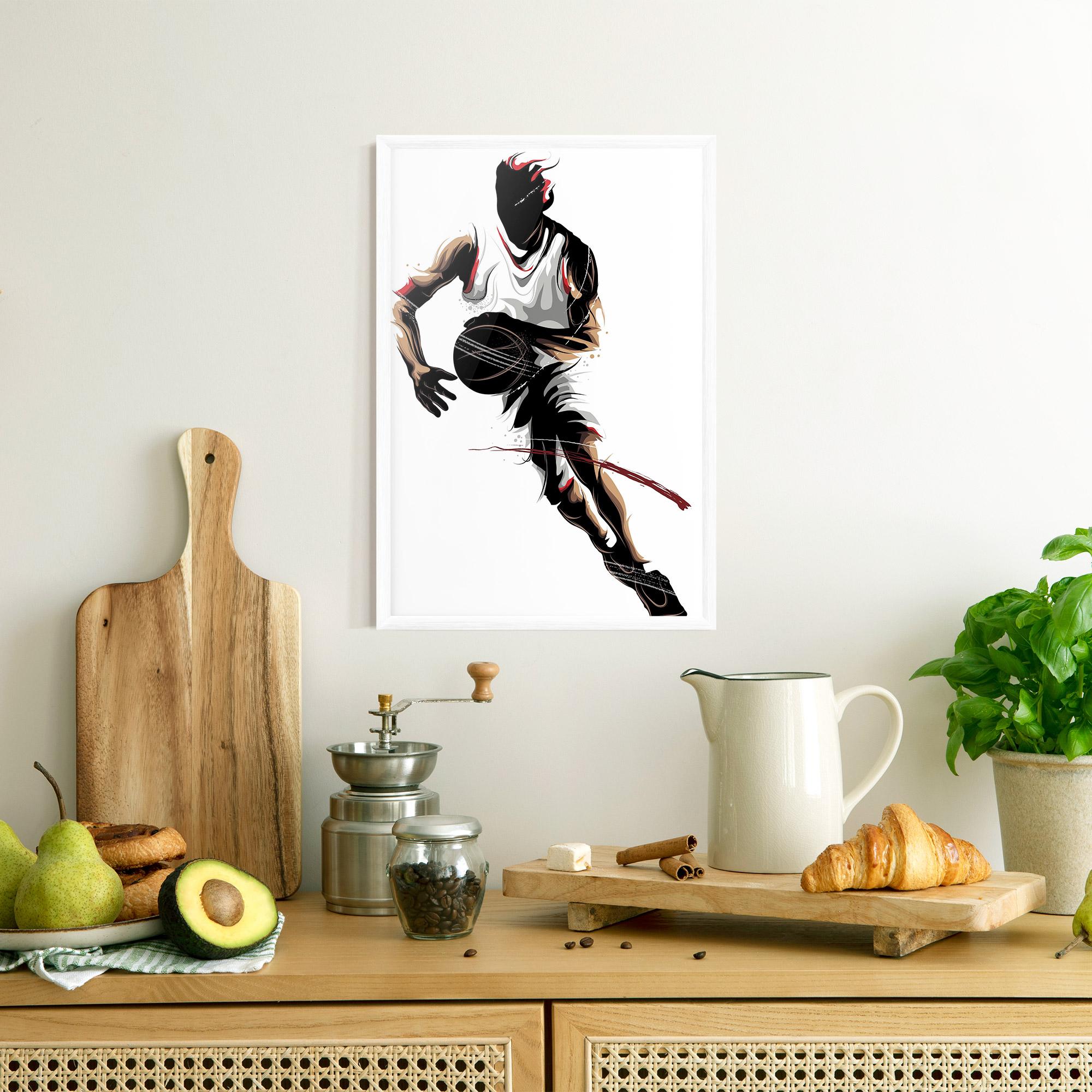 Poster Înrămat Dribbling Run mockup 8